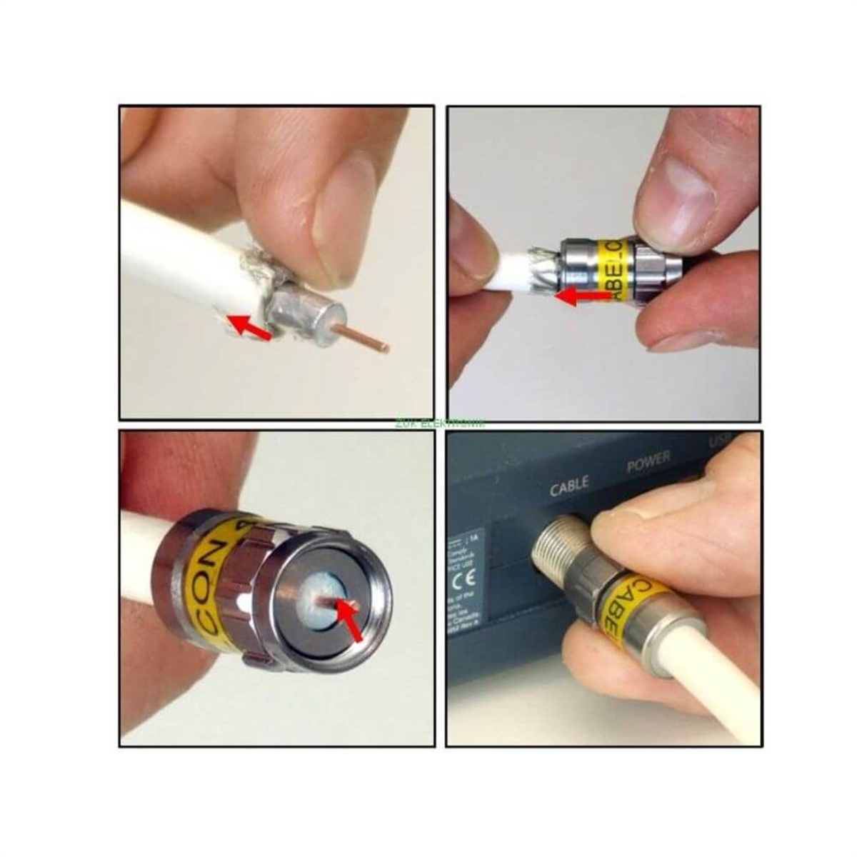 CabelconF Konnektör ÇeşitleriCabelcon Kendinden Sıkmalı F Konnektör