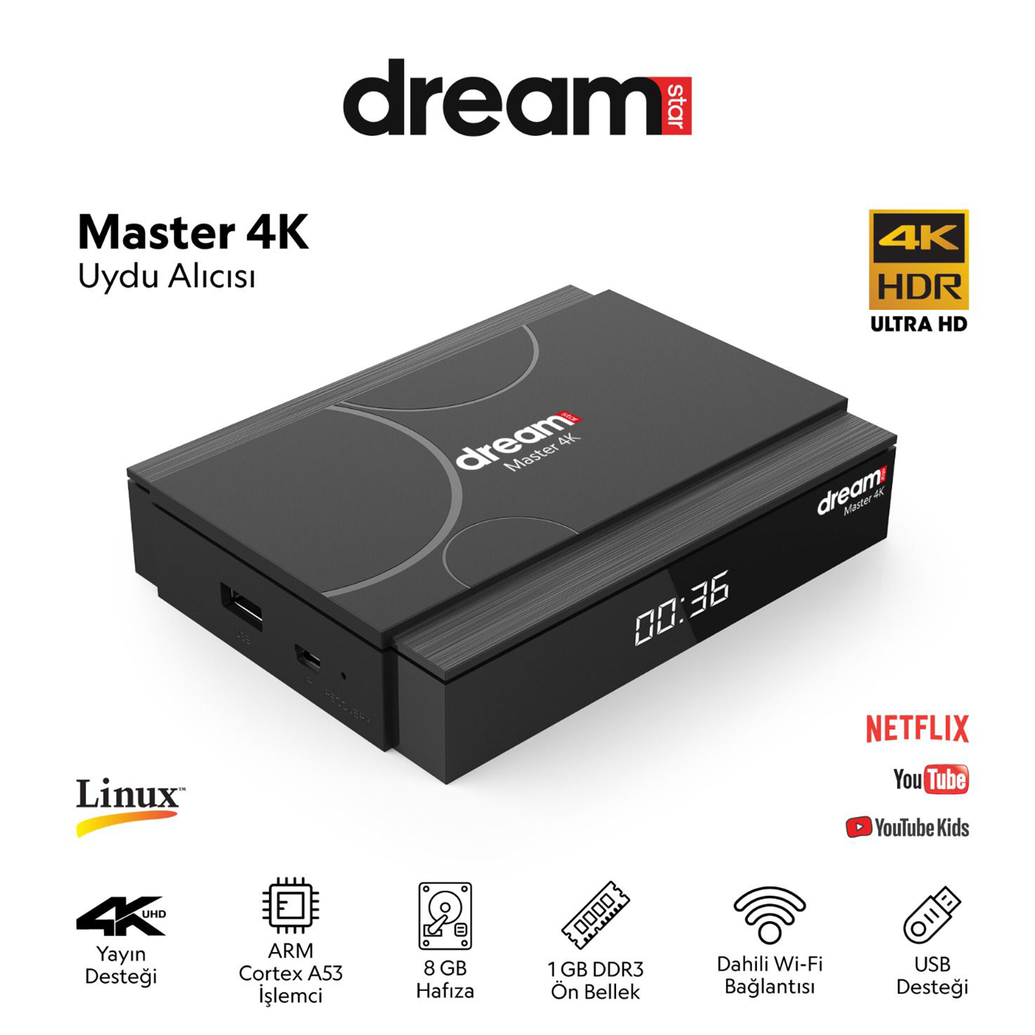 DreamstarDreamstar Uydu AlıcısıDreamstar Master 4K Uydu Alıcı