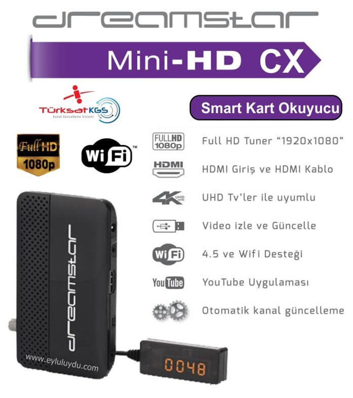 DreamstarDreamstar Uydu AlıcısıDreamstar Mini Hd Cx Uydu Alıcısı