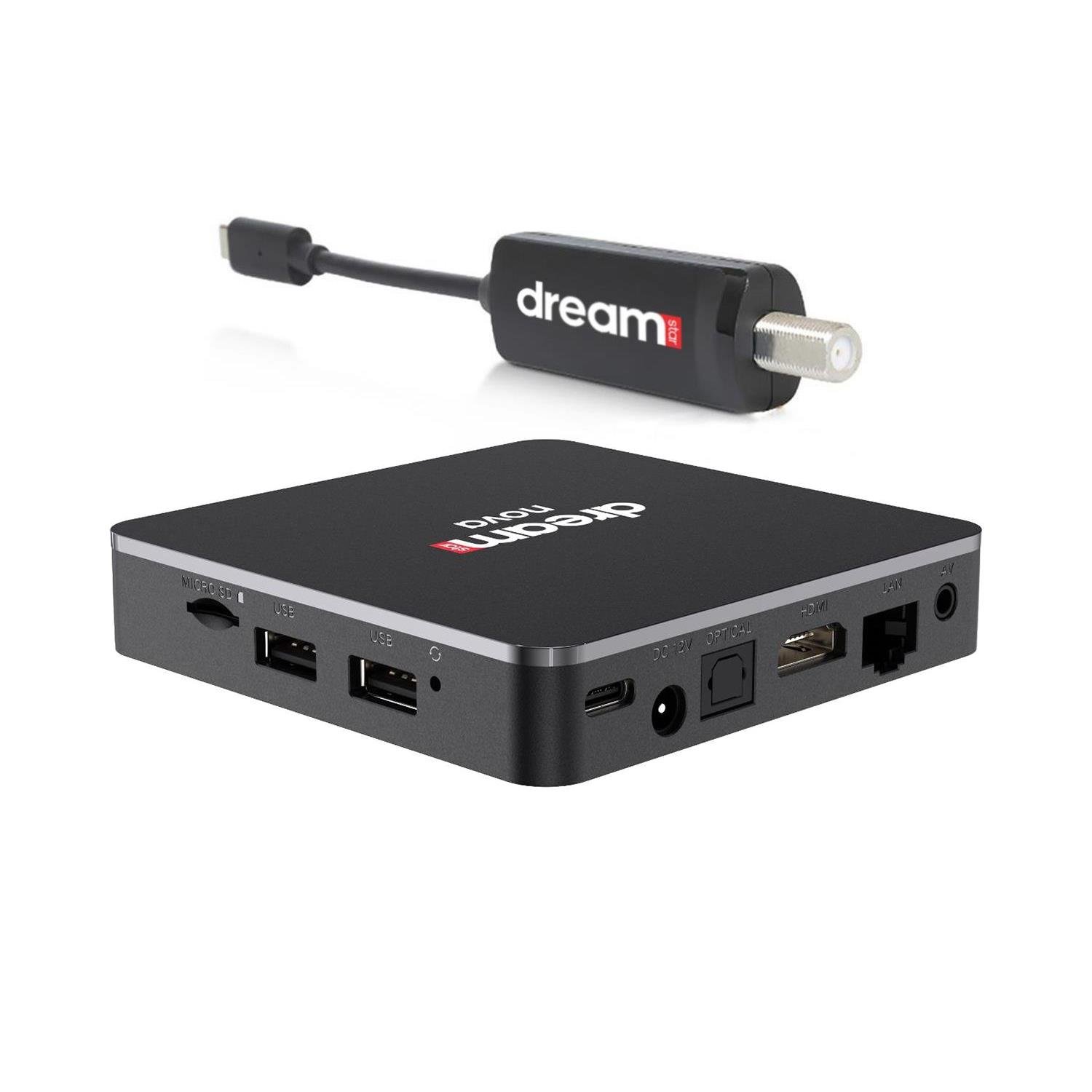 DreamstarAndroid Tv BoxDreamstar Nova 4K Google Lisanslı Android Tv Box + Dreamstar Orjinal Type-C Dvbs Tuner 