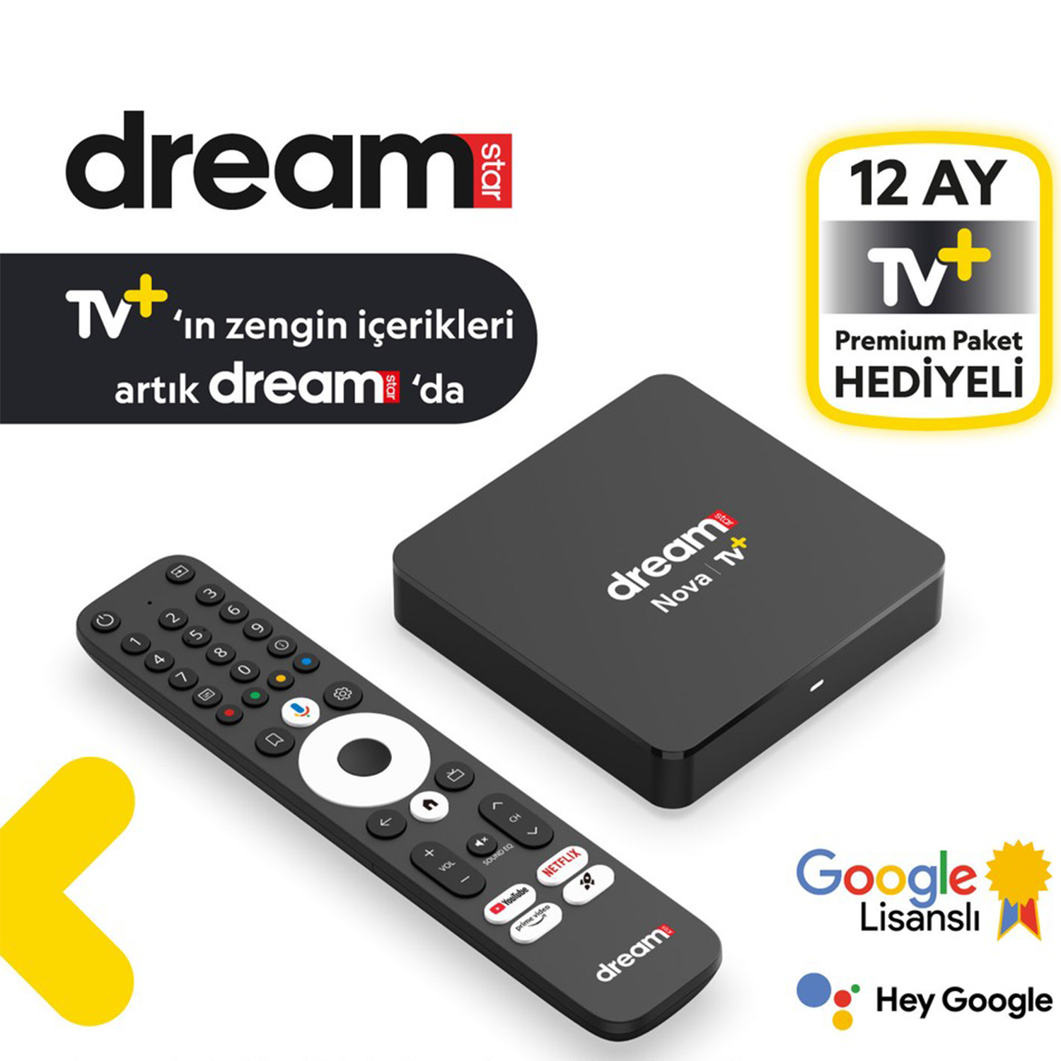 DreamstarAndroid Tv BoxDreamstar Nova 4K Google Lisanslı Android Tv Box