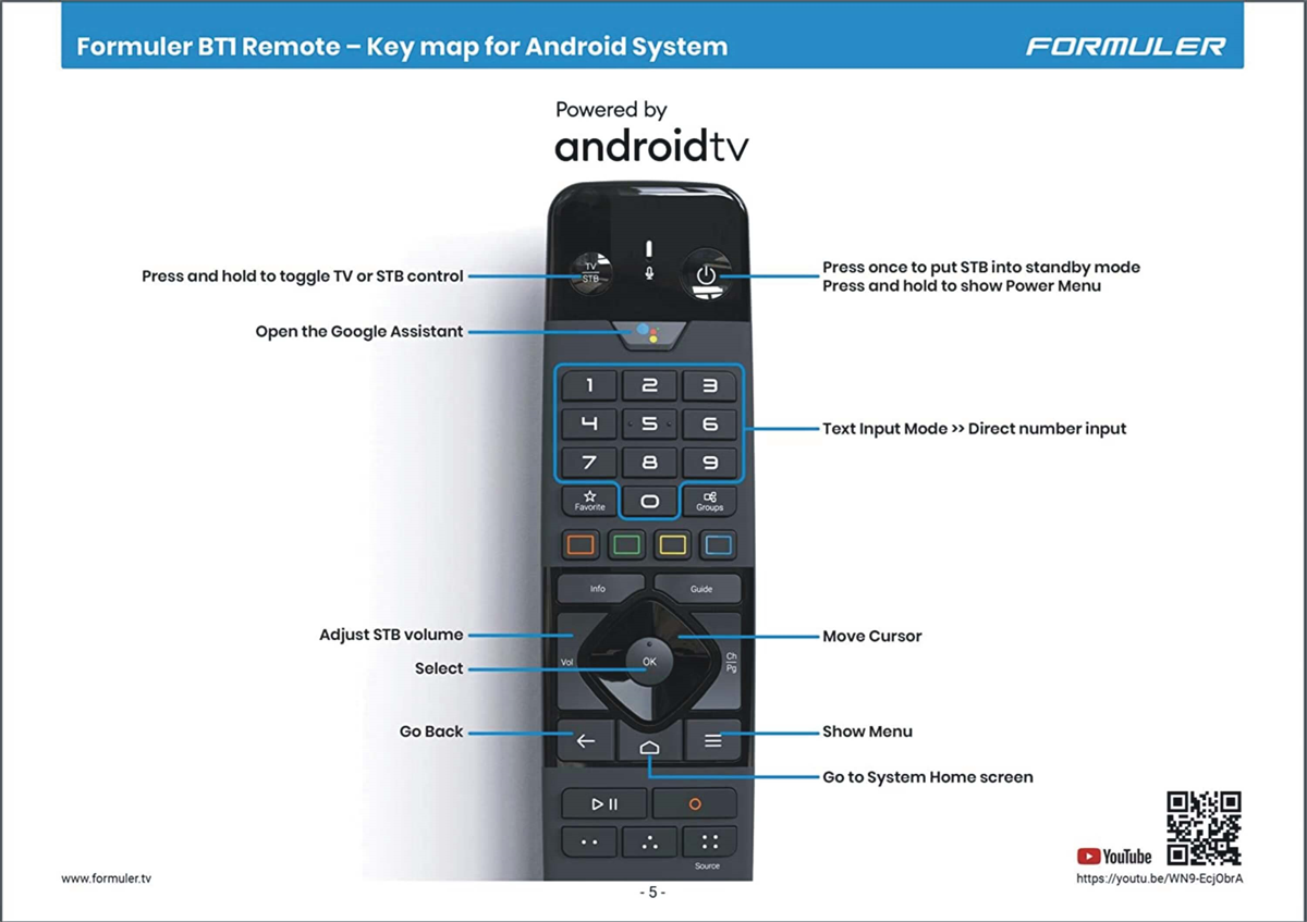 FormulerUydu Alıcısı KumandalarıFormuler GTV-BT1 Bluetooth Ses Komut Özellikli Üniversal Tv Kontrollü Kumanda