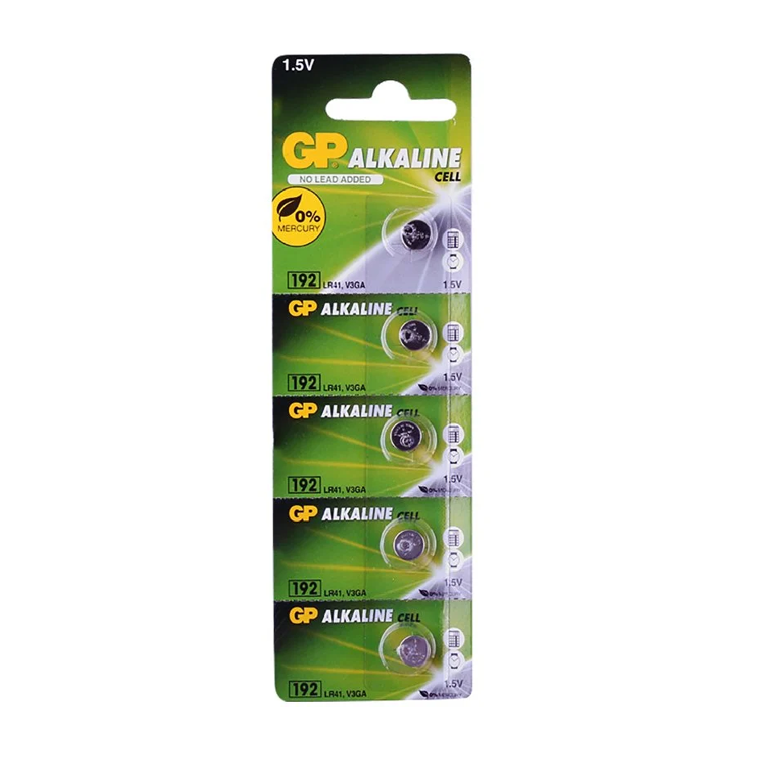 GPPil ve AkülerGP 192 1.5 Volt LR41 Alkalin Düğme Pil 5'li