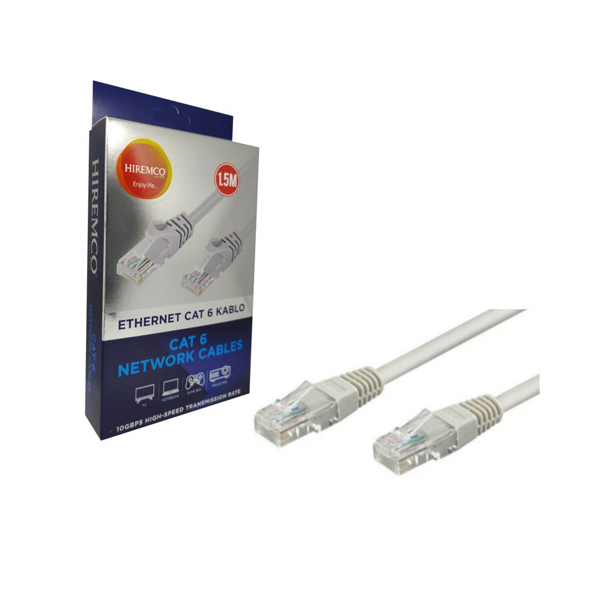 HiremcoEthernet (Data) KablolarıHiremco 1.5M Cat6 Network Ethernet Kablo
