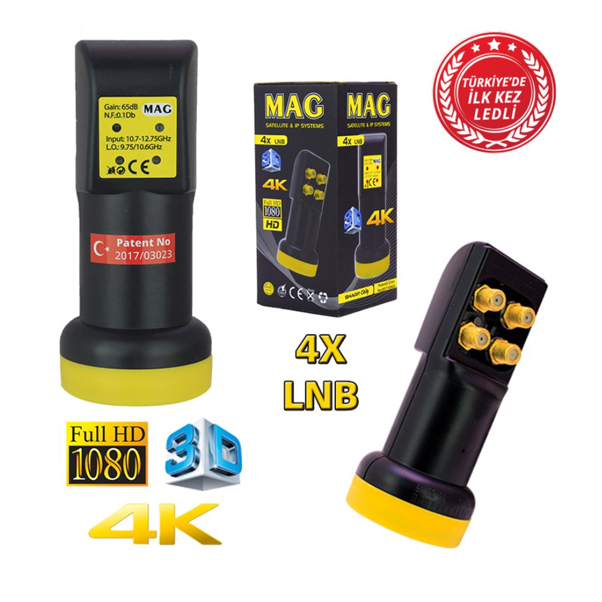 MAG Dörtlü 4K Uhd Ledli Lnb