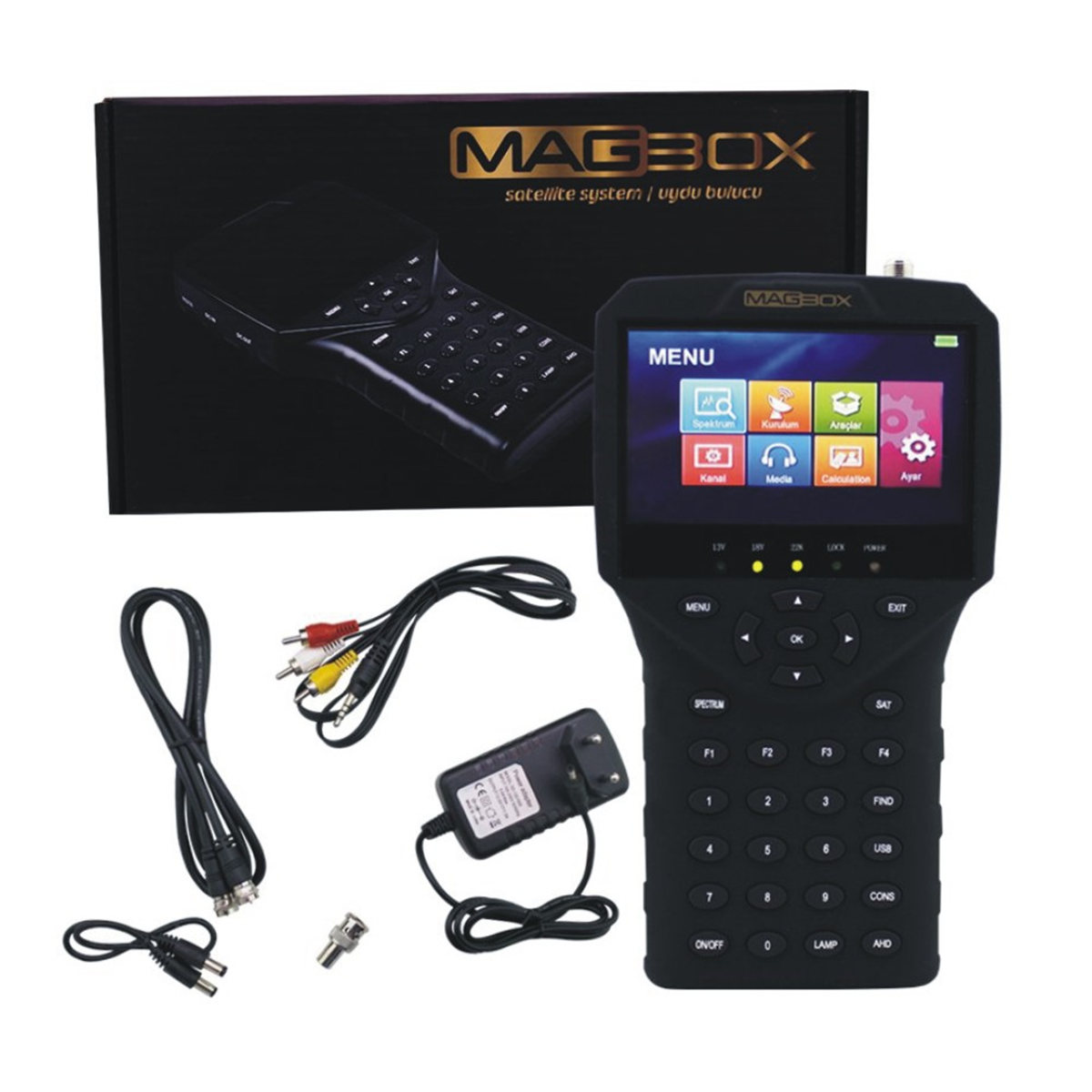 Magbox HD-3240 Görüntülü HD Uydu Bulucu-AHD Kamera Test Cihazı