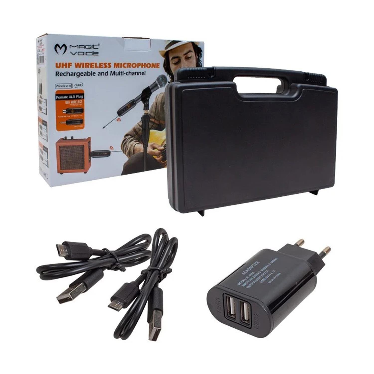 Magic VoiceYaka MikrofonlarıMagicvoice Mv-19596 UHF Yaka Tipi Enstrüman Dörtlü Mikrofon Set