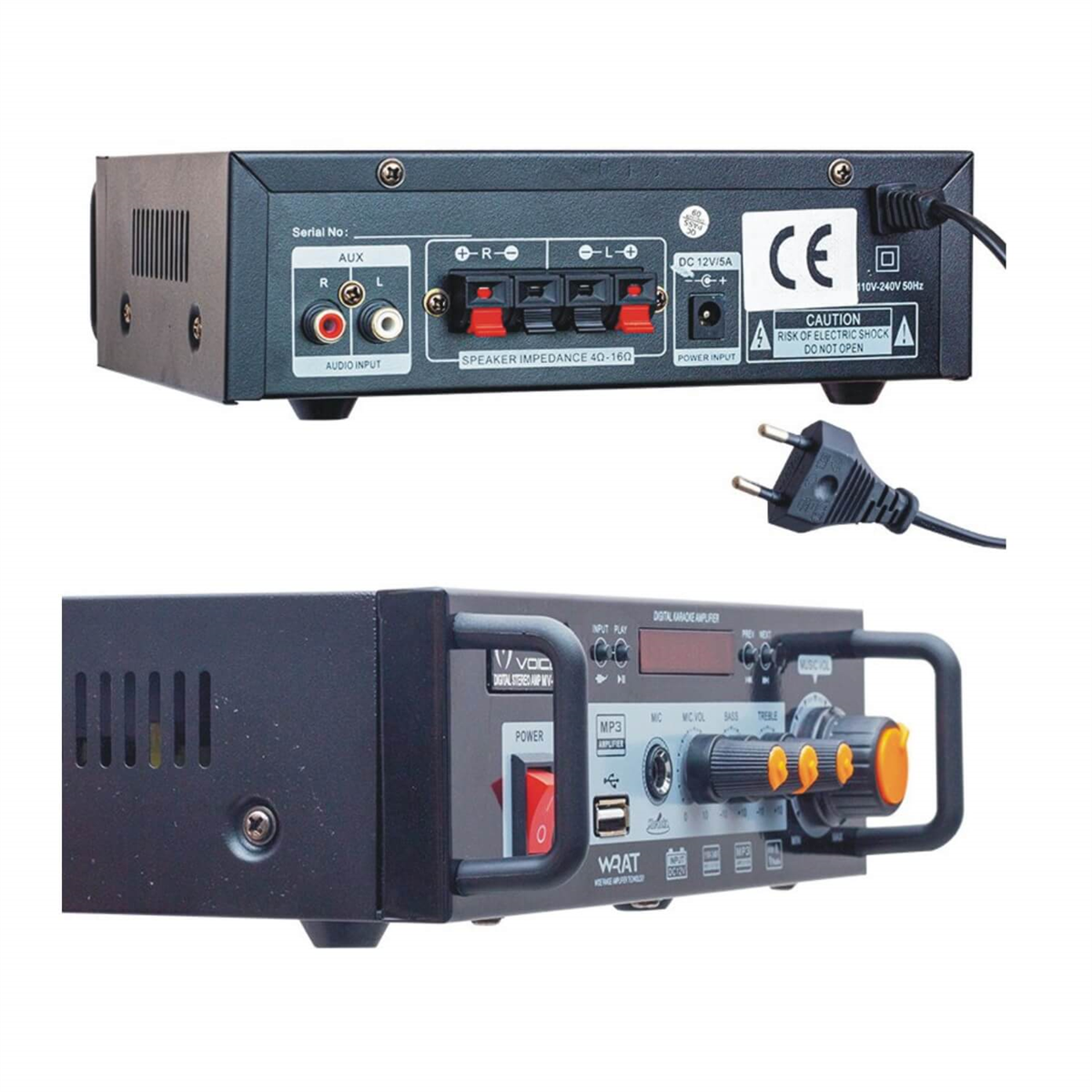 Magic VoiceSeslendirme AnfileriMagicvoice MV-520 15 Watt Usb/Sd/Bluetooth 1 Mikrofonlu Girişli Trafosuz Anfi