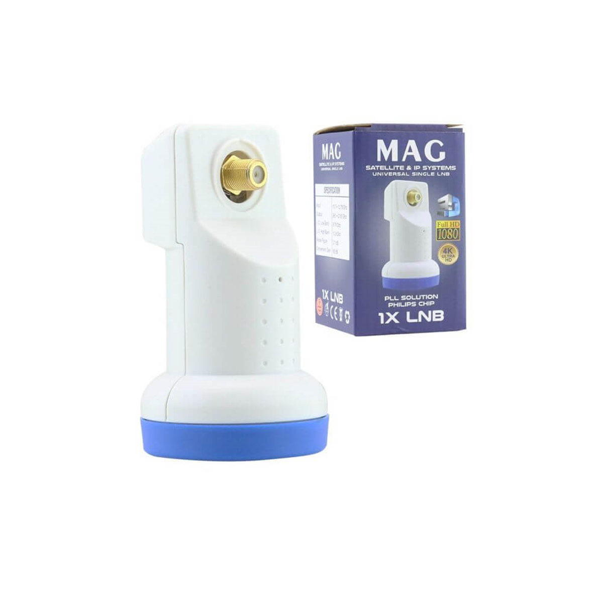 MagTek Çıkışlı Lnb (Single)Mag Tekli Lnb Altın Uçlu 