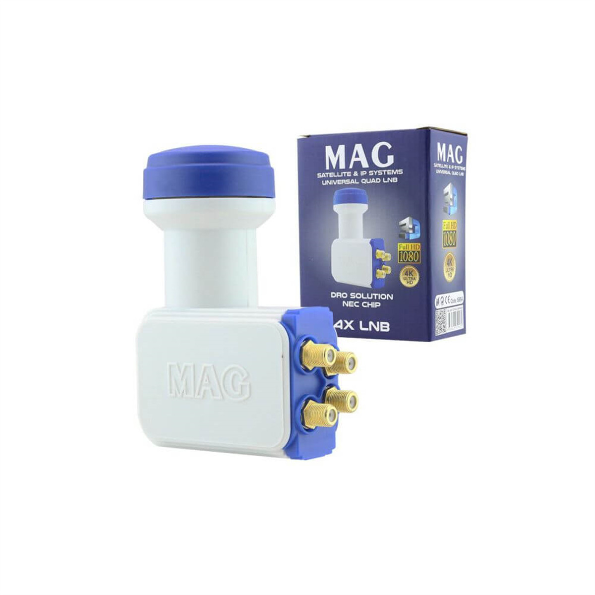 MagDört Çıkışlı Lnb (Quad)Mag Twin ( Dört Çıkışlı) Lnb Altın Uçlu 