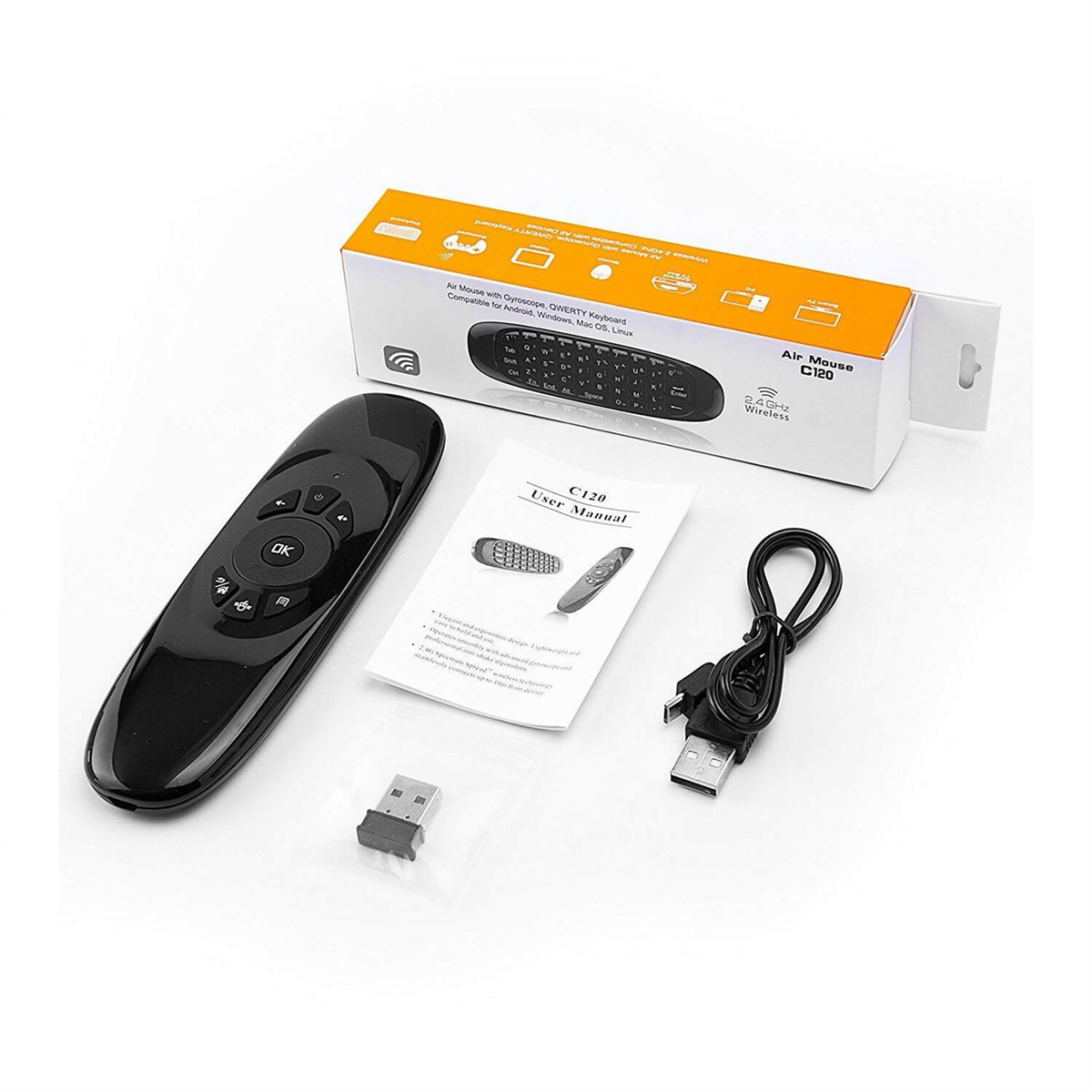 MultiboxUydu Alıcısı KumandalarıMultibox 2.4G Kablosuz Mini Klavye ve Mouse Kumanda