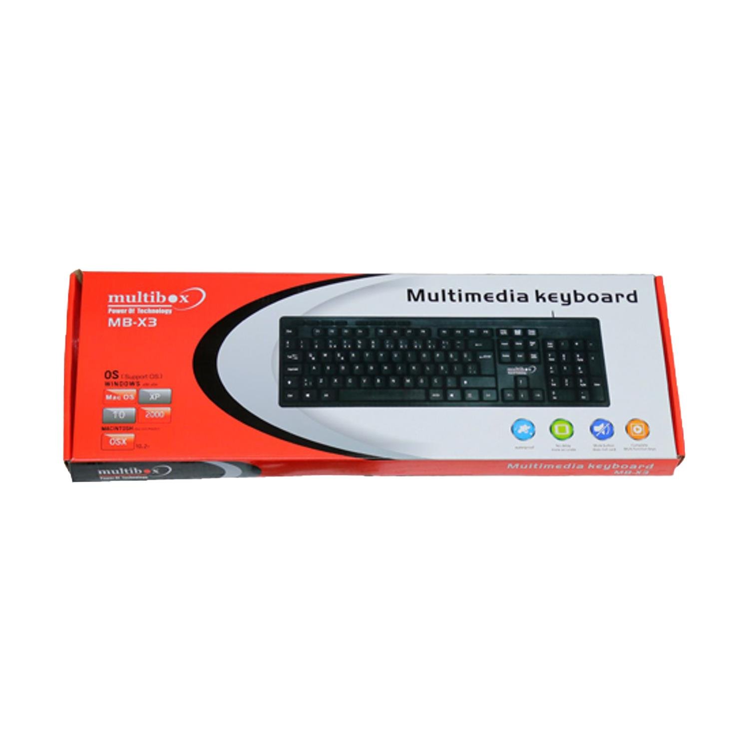 MultiboxKlavye ve Mouse ÇeşitleriMultibox MB-X3 Multimedia Klavye