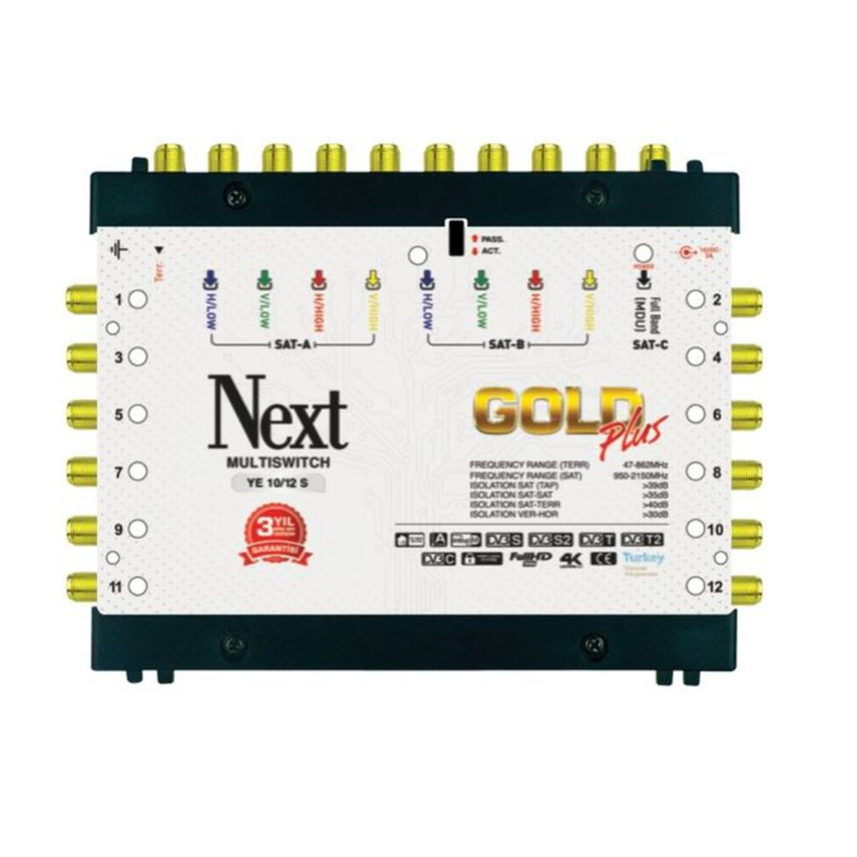 Next 10/2 Sonlu Gold Plus Multiswitch Uydu Santrali