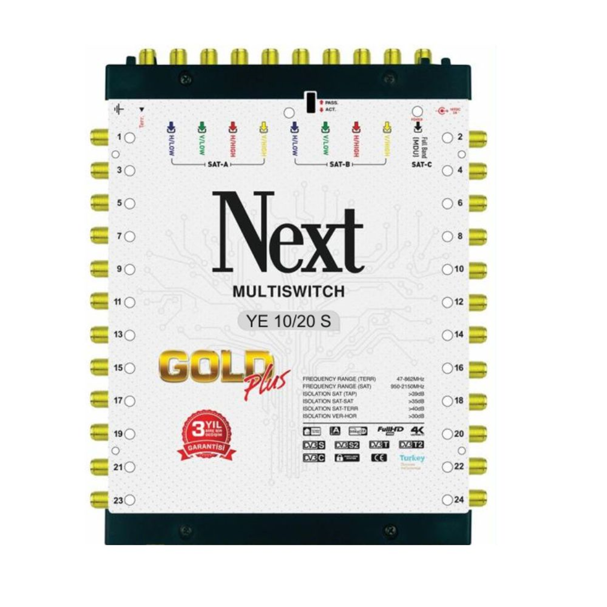 Next 10/20 Sonlu Gold Plus Multiswitch Uydu Santrali