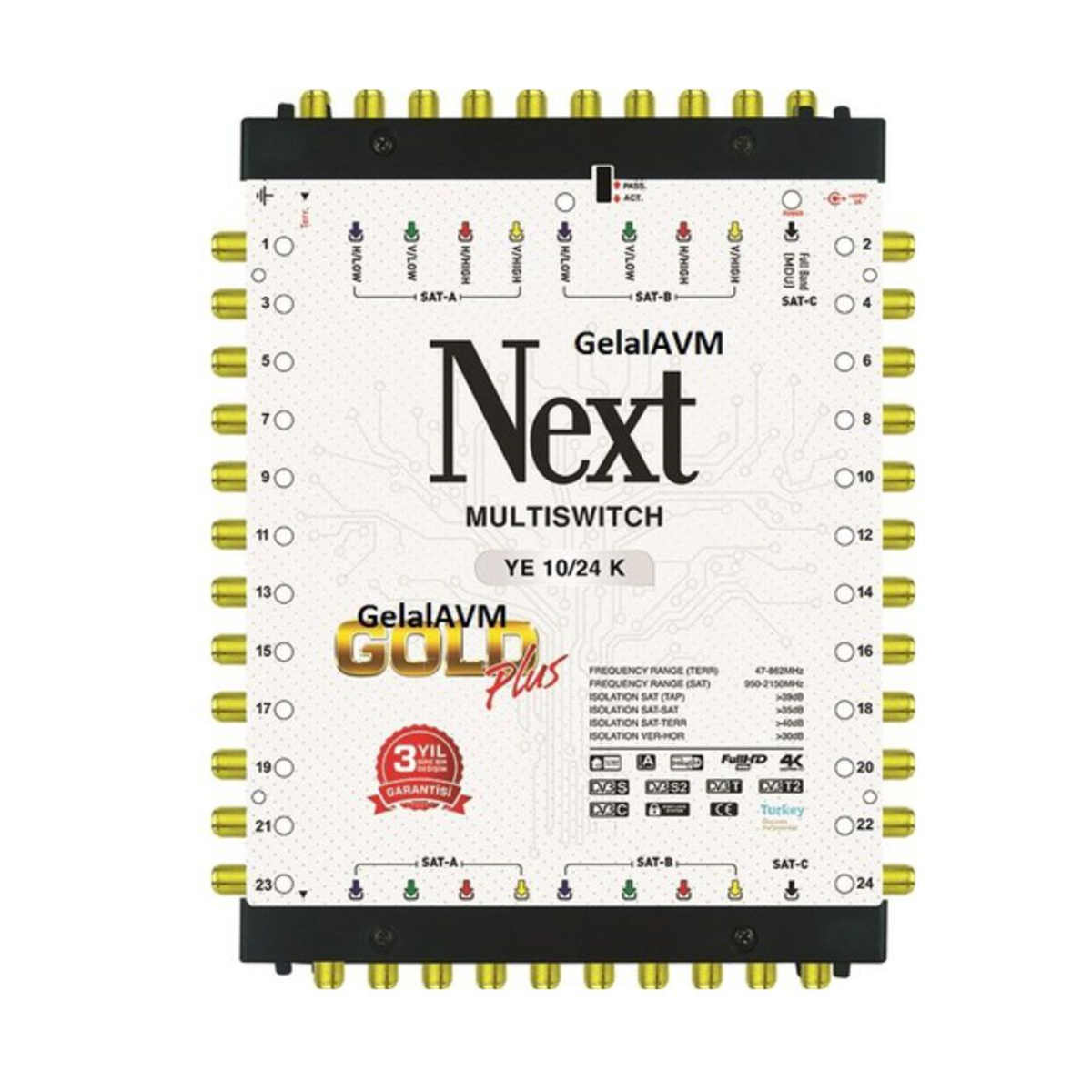 Next 10/24 Kaskatlı Gold Plus Multiswitch Uydu Santrali