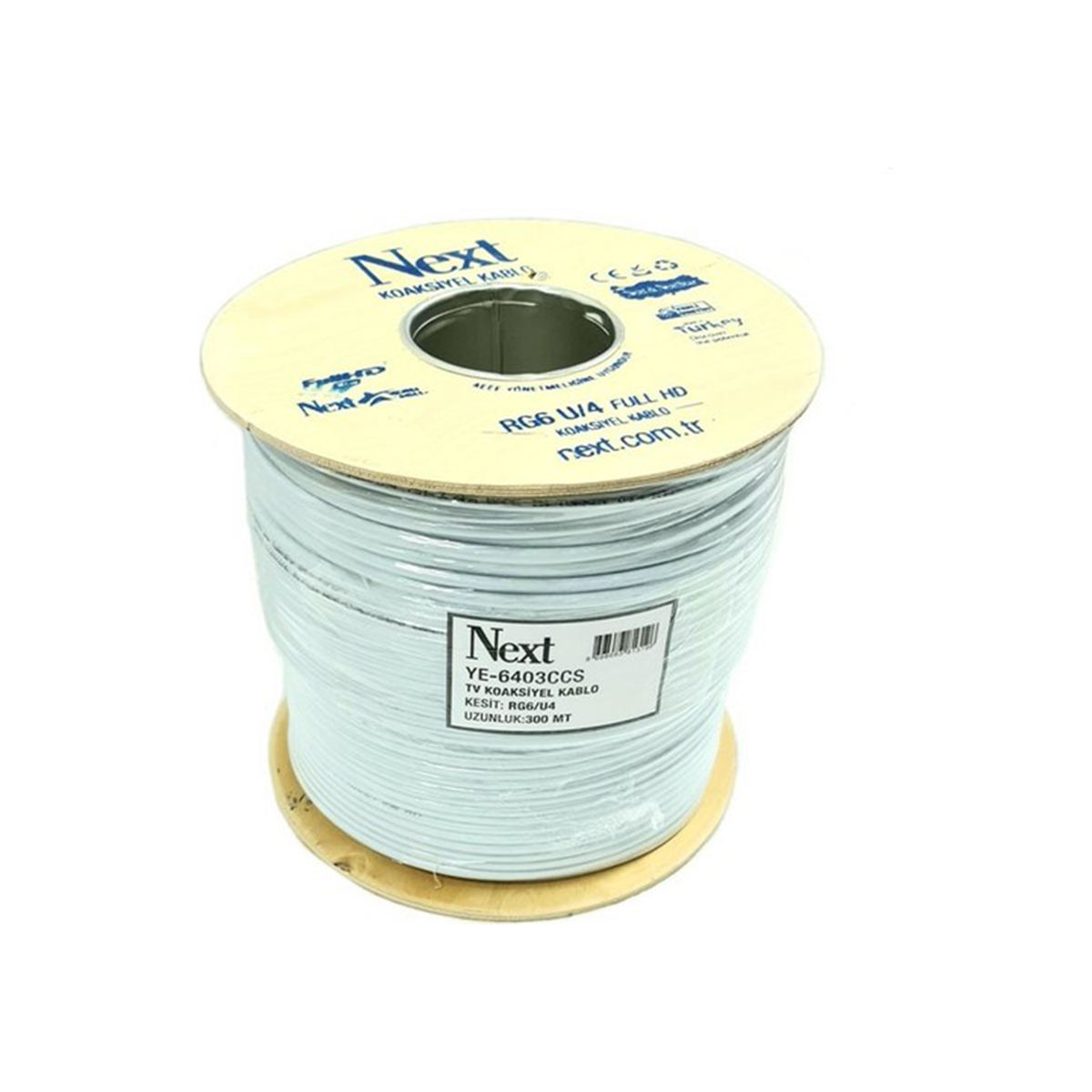 Next NextstarUydu Anten KablolarıNext RG6-U4 YE 6403-AL 300M Uydu Anten Kablosu