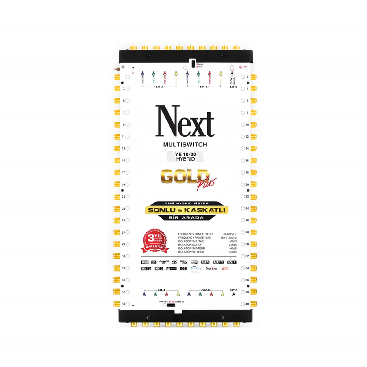 Next NextstarNext (Santral) MultiswitchNext YE-10/80 Hybrid Uydu Santral  (Sonlu - Kaskatlı Birlikte)