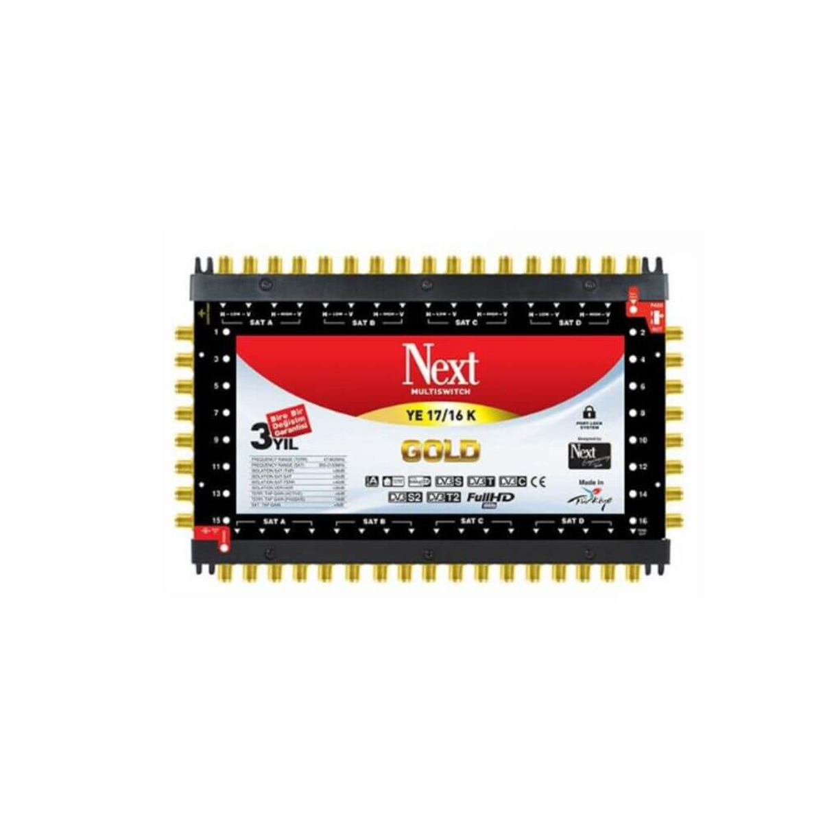 Next NextstarNext (Santral) MultiswitchNext YE-17/16 Kaskatlı Diseqc 2.0 Multiswich Santral