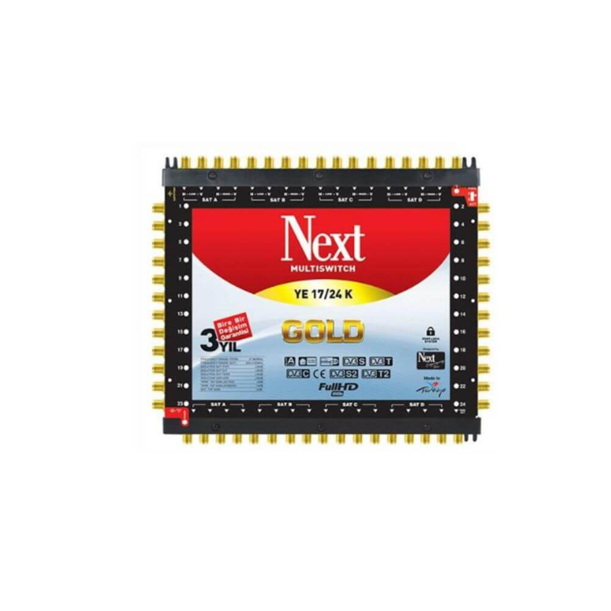 Next NextstarNext (Santral) MultiswitchNext YE-17/24 Kaskatlı Diseqc 2.0 Multiswich Santral
