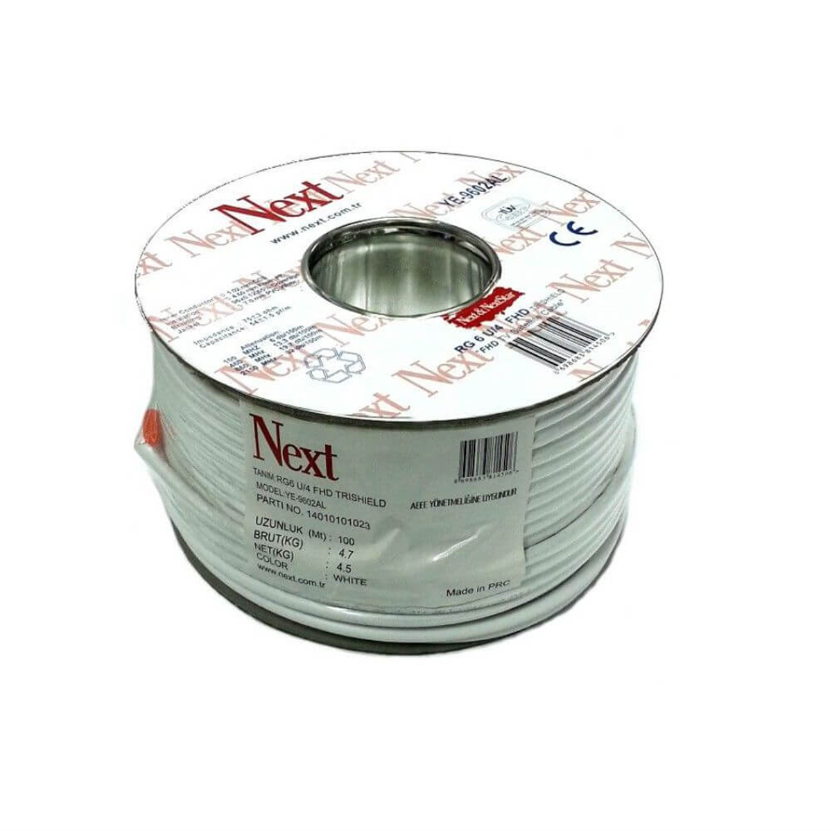 Next NextstarUydu Anten KablolarıNext Ye-9602 AL  RG 6-U4 Jelly Uydu Anten Kablosu 100 mt.