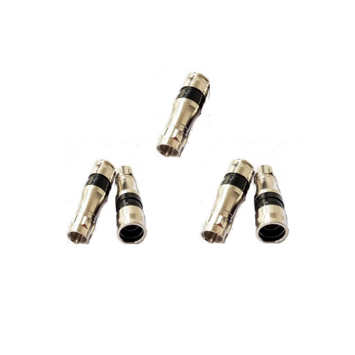 NovacomF Konnektör Çeşitleri5 Adet RG11 Sıkıştırmalı F Konnektör (Sıkmalı)