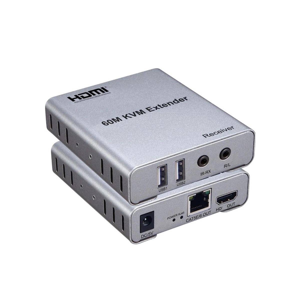 NovacomÇevirici ÜrünlerNovacom KVM 60 MT Ethernet Extender HDMI+USB