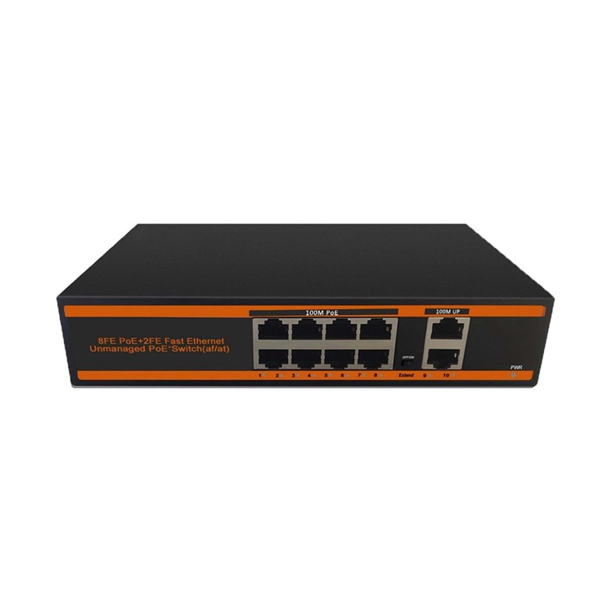 NovacomPoe SwitchlerNovacom ND1P802LF 8 Port 10/100 Poe 2 Port Uplink Switch 150W