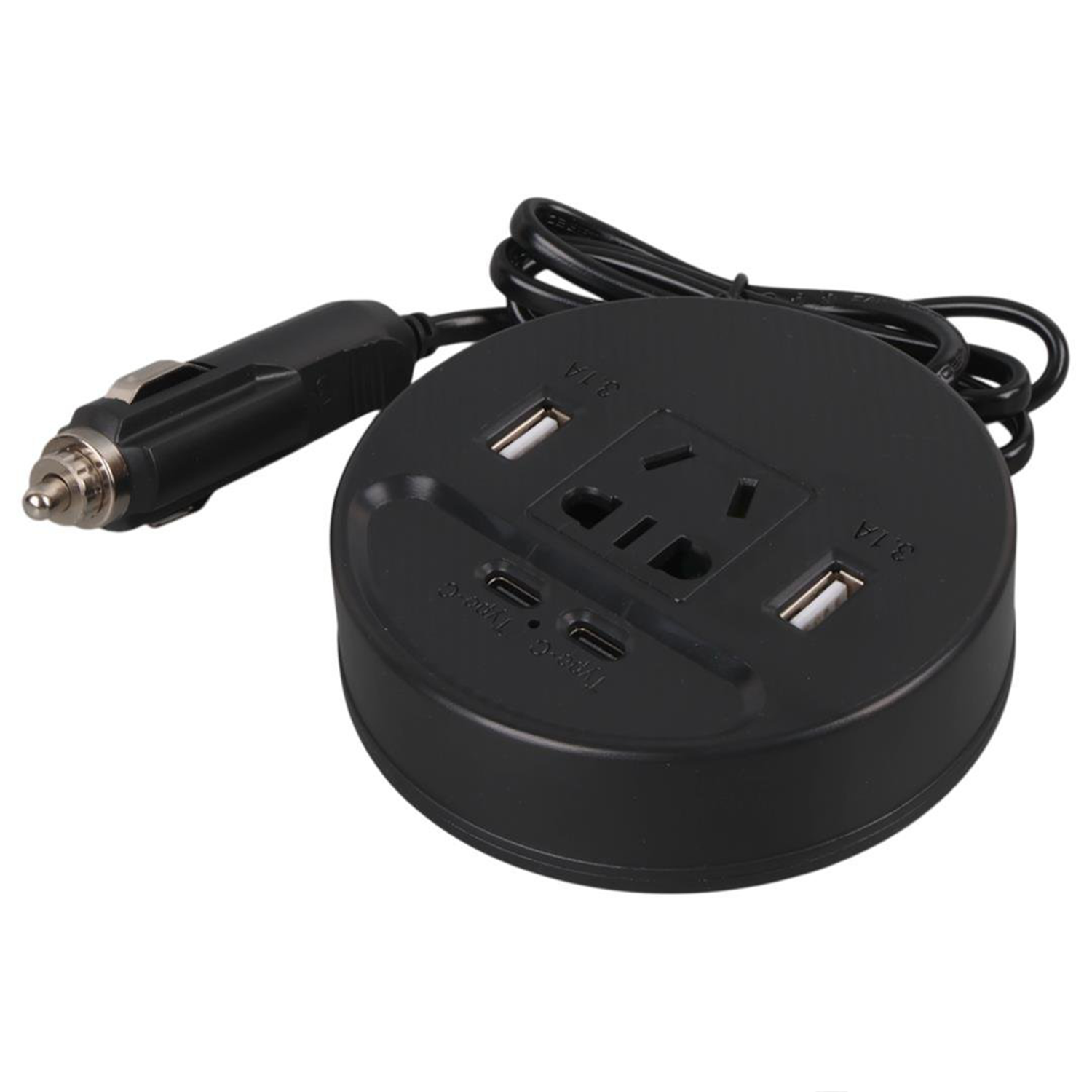 Olessonİnvertör ÇeşitleriOlesson 1667 DC 12-24V 150W Oto Araç Power İnverter Çift TYPE-C - Çift USB - 220V Üniversal Priz Girişli