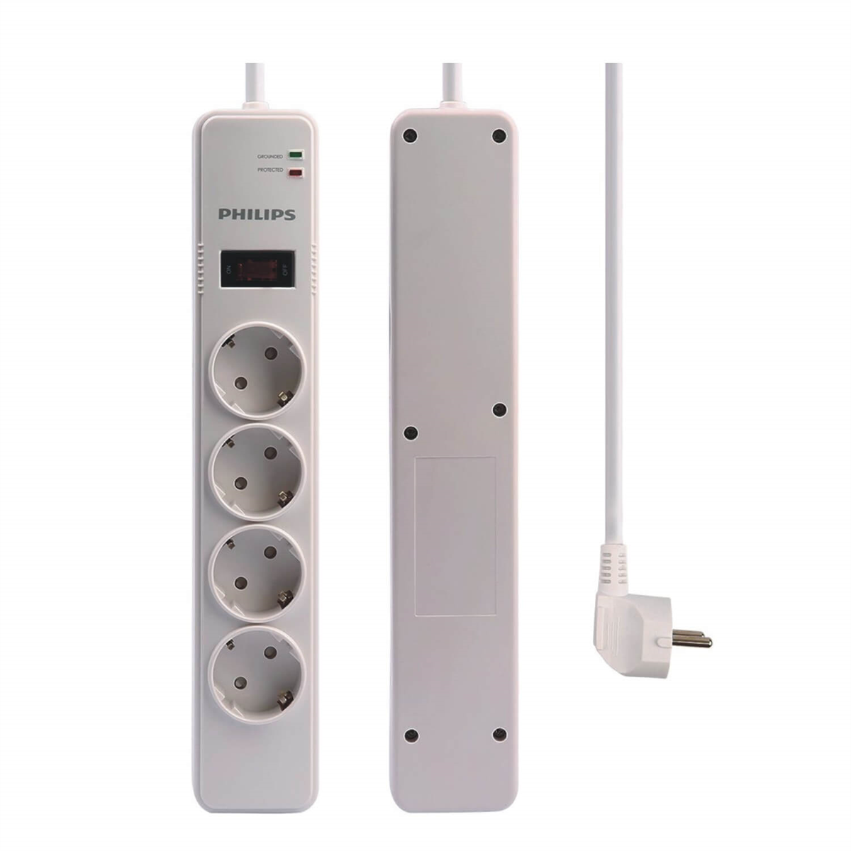 PhilipsAkım Korumalı PrizlerPhilips 4'lü 2 Metre Kablolu 1050 Joule Anahtarlı Akım Korumalı Priz SPS1040B/51