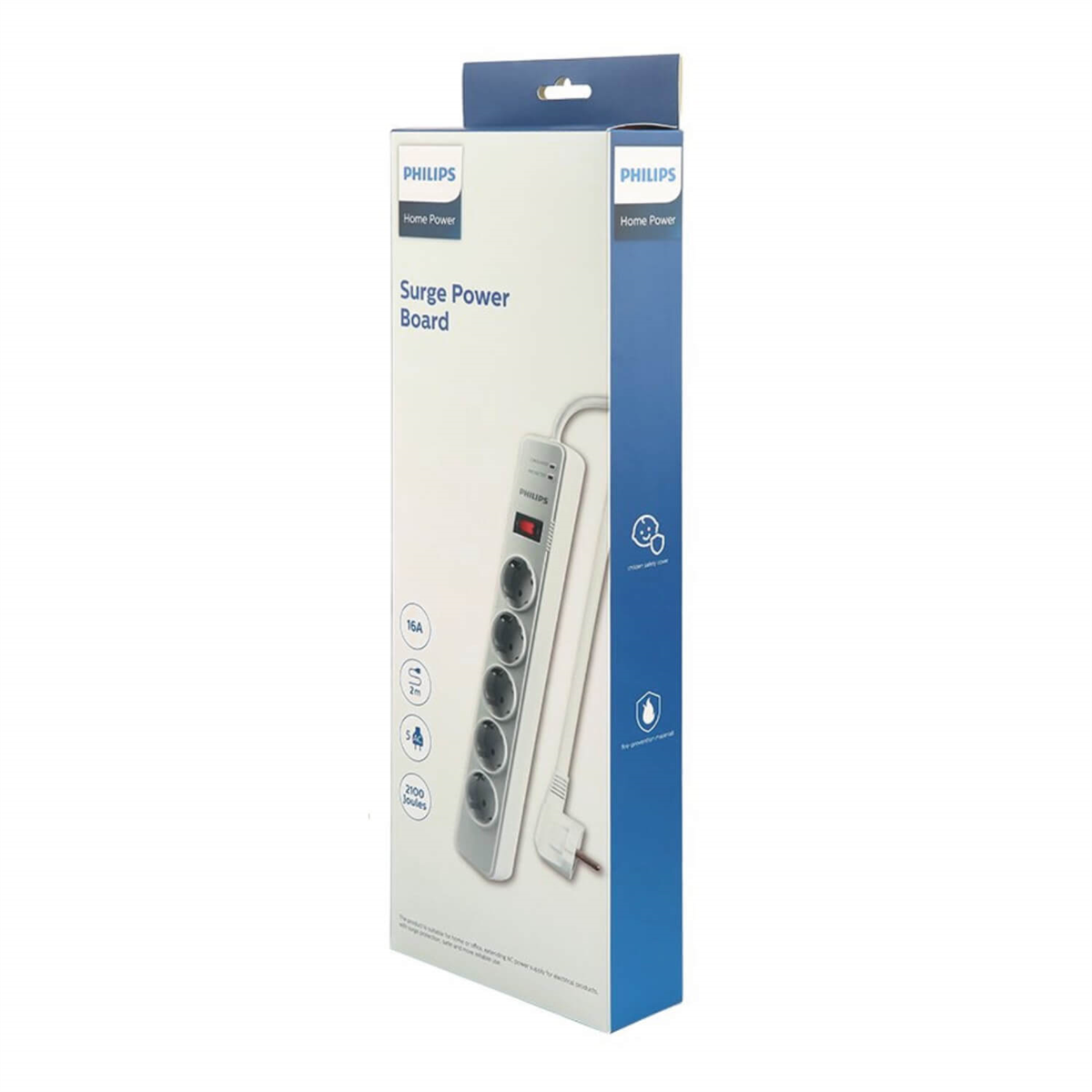 PhilipsAkım Korumalı PrizlerPhilips 5'li 2 Metre Kablolu 2100 Joule Anahtarlı Akım Korumalı Priz SPS1050B/51