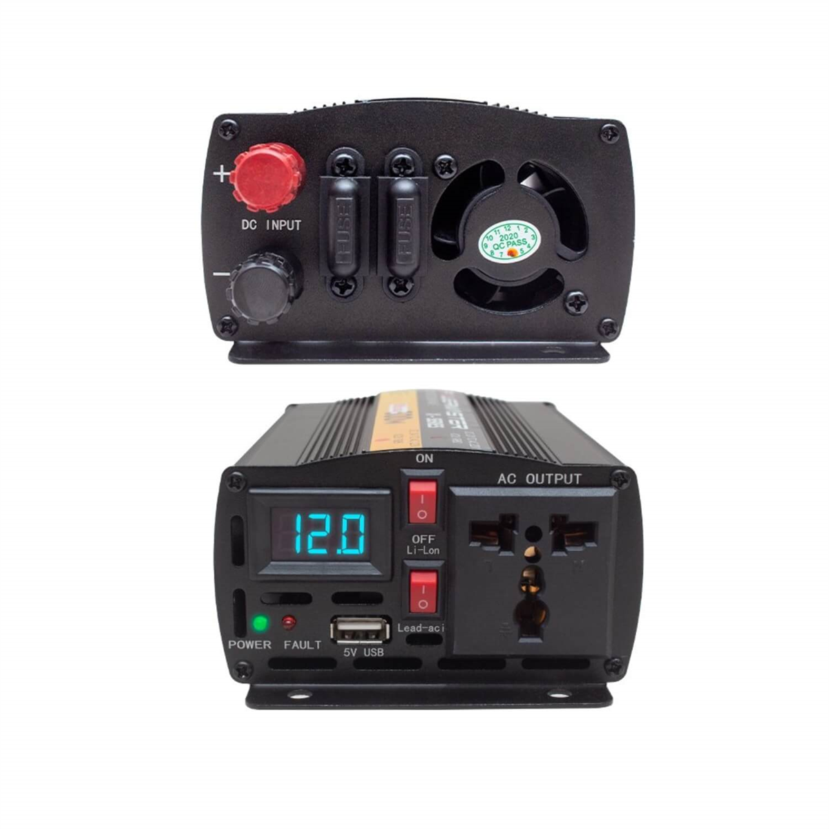 Powermasterİnvertör ÇeşitleriPowermaster 12-220V 12 Volt 600 Watt Modified Sinus İnverter PWR600-12