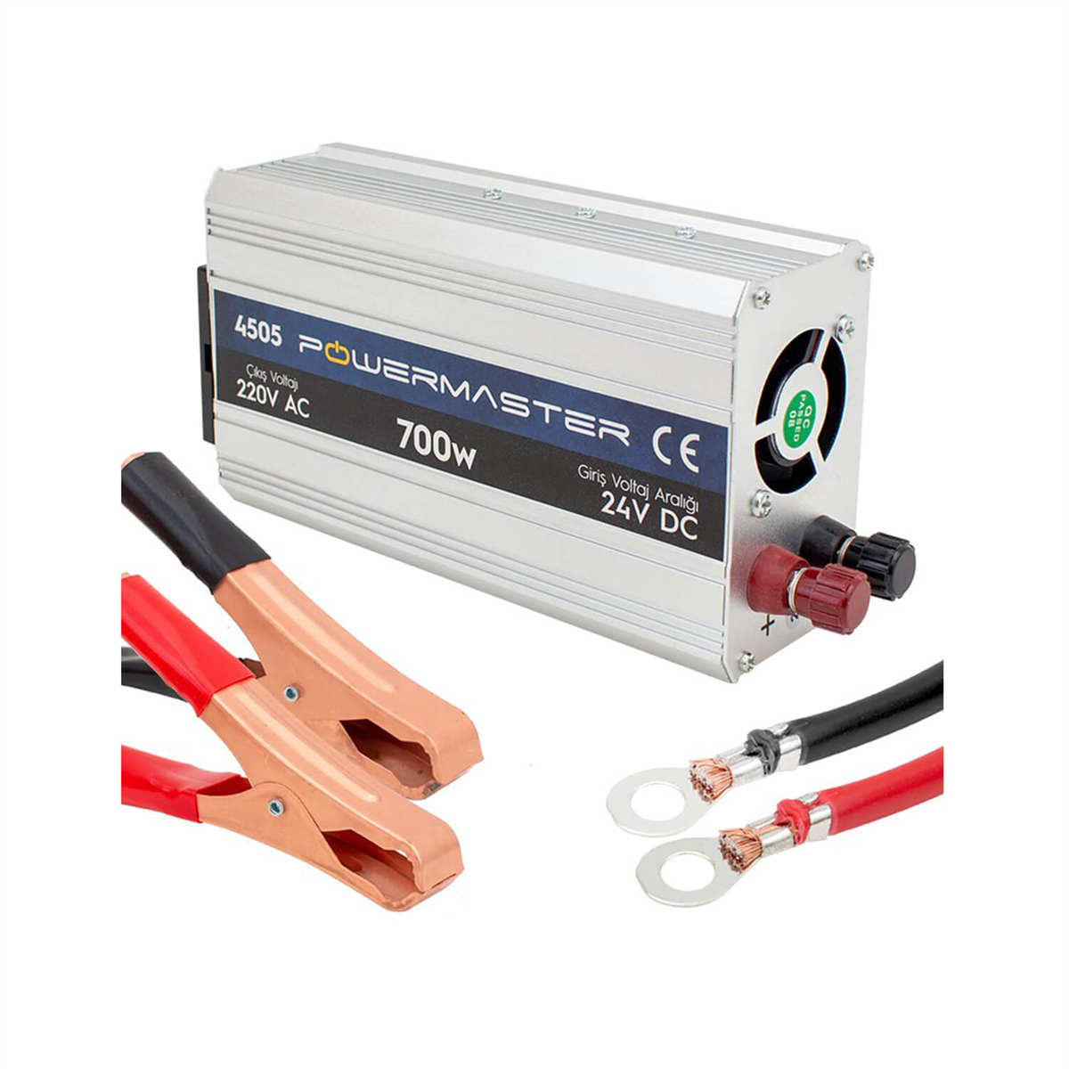Powermasterİnvertör ÇeşitleriPowermaster 24 Volt 700 Watt Modified Sinus İnverter PM-4505