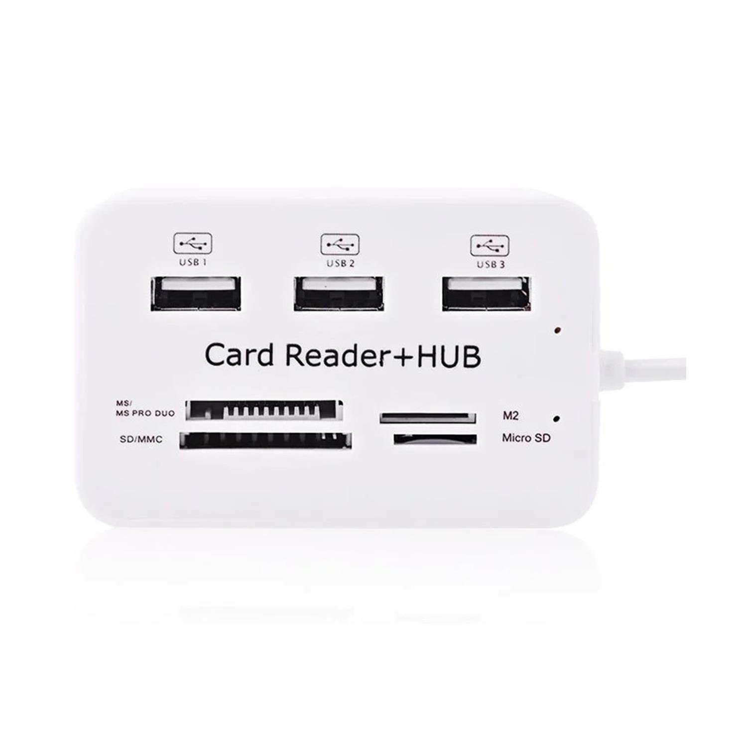 PowermasterÇoklayıcılar Ve DağıtıcılarPowermaster 3 Port 2.0 Usb Çoklayıcı Hub + 4 Slot Kart Okuyucu PM-6052