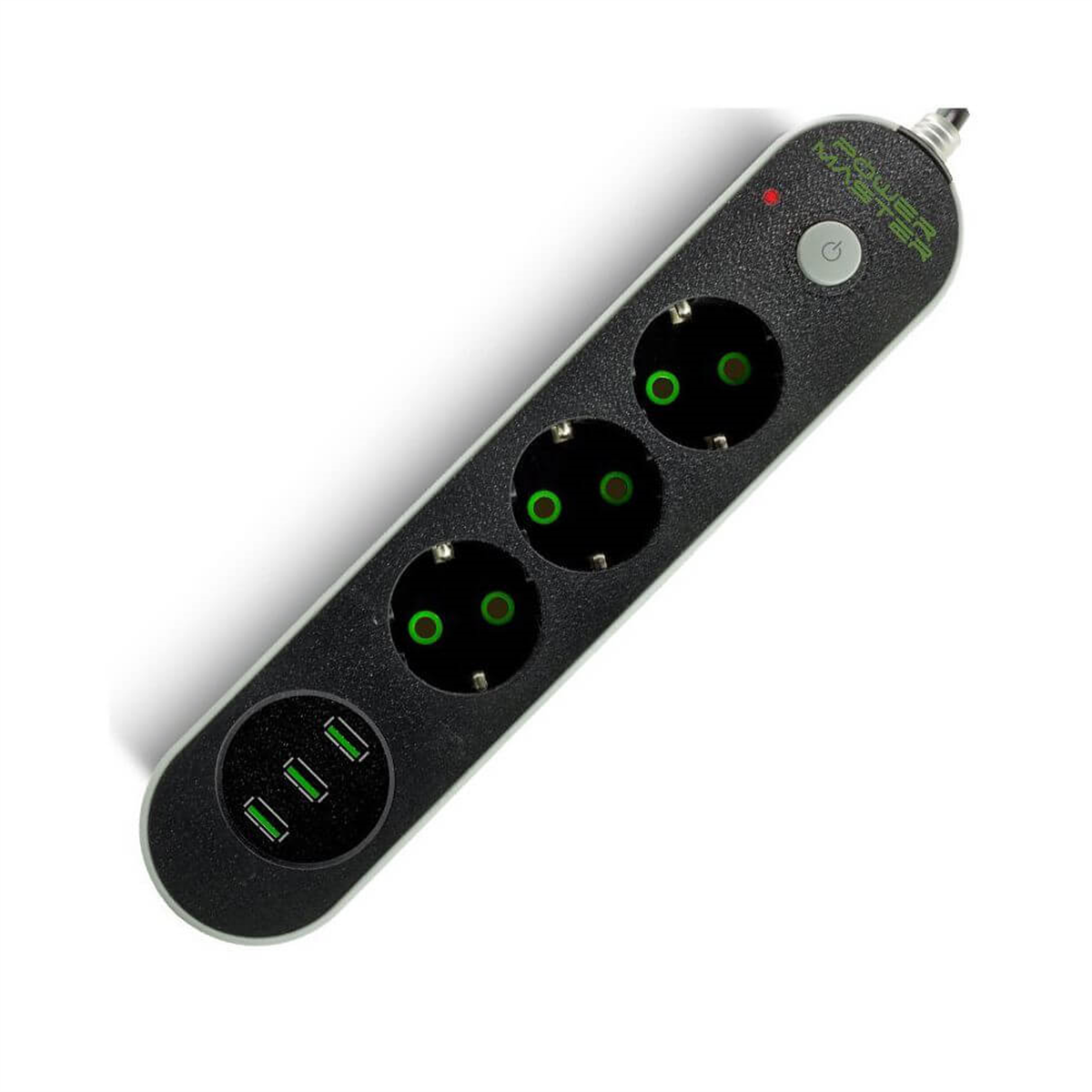 PowermasterAkım Korumalı PrizlerPowermaster 3'lü Aşırı Yük ve Akım Korumalı Priz 3 Usb Çıkışlı