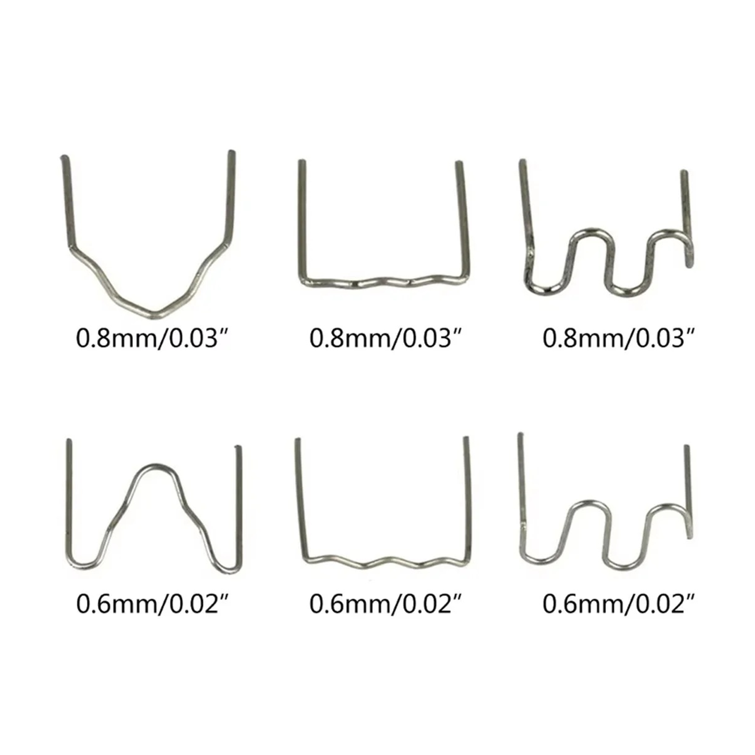 PowermasterOto Tamir MalzemeleriPowerMaster 600 Parça Oto Tampon Kaporta Plastik Onarım Tamir Kaynak Çivisi 6 Tip Şekil