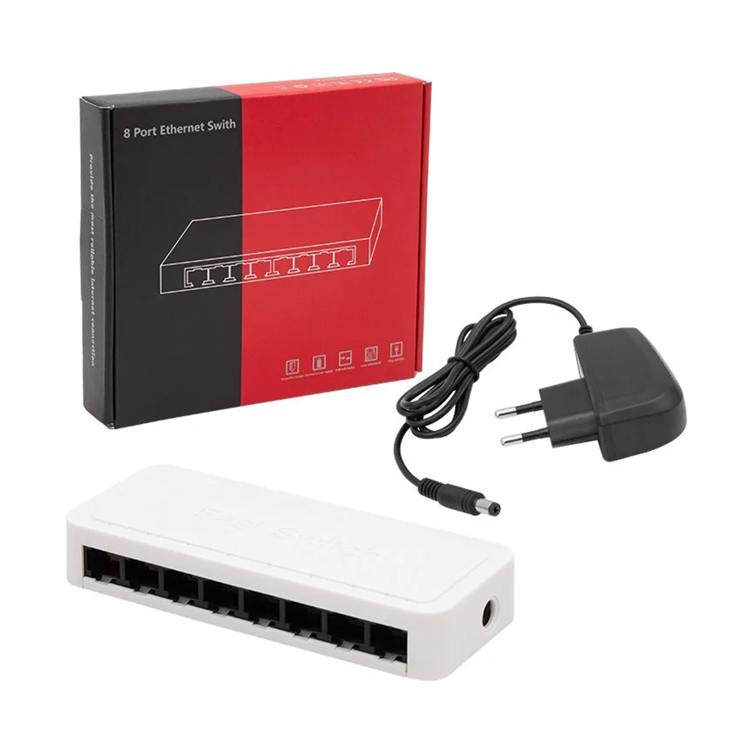 PowermasterEthernet Switch ve Modem Powermaster 8 Port 10/100 Mbps Yönetilemez Switch PM-14054