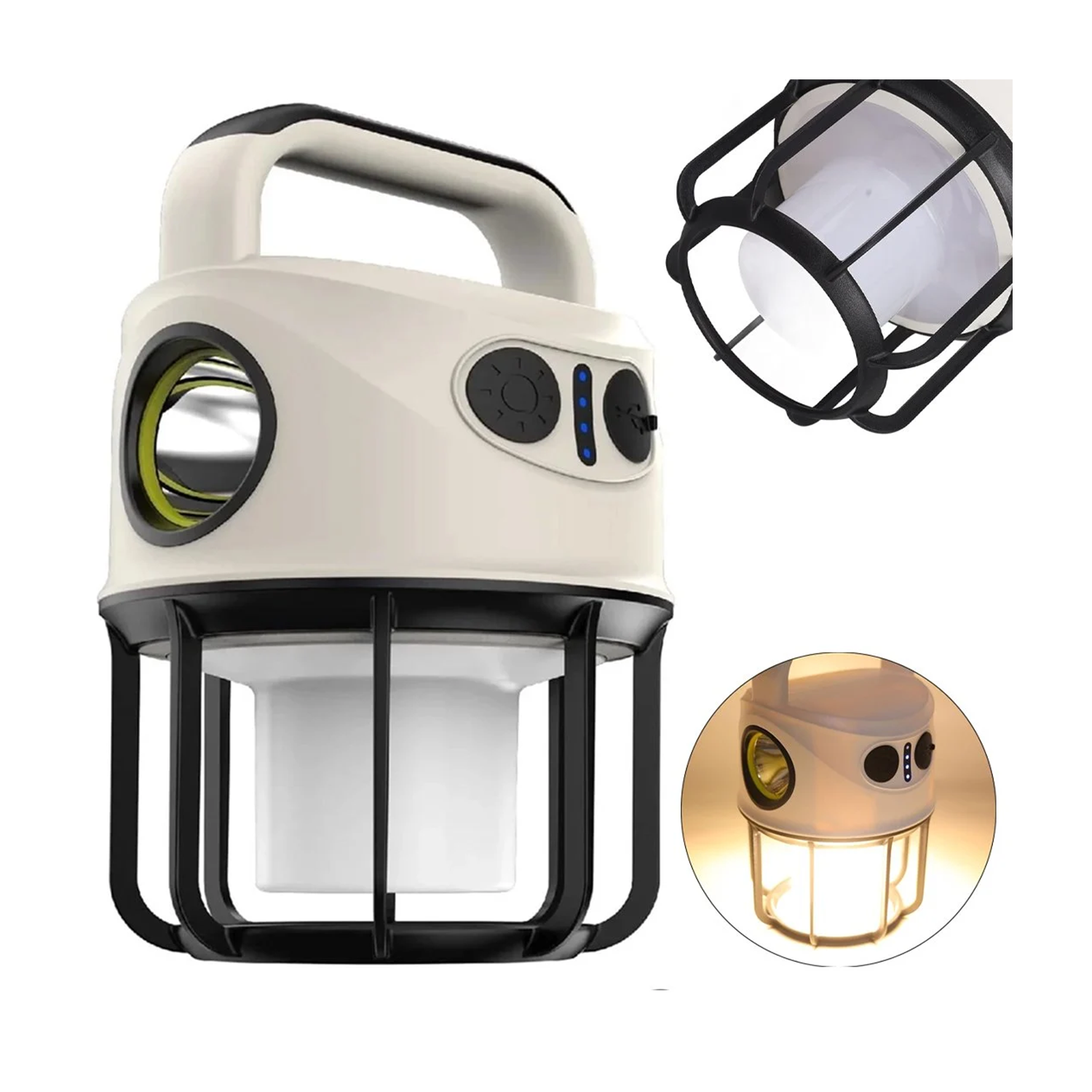 PowermasterFener ve IşıldaklarPowermaster CH-22025 Çift Işıklı Kamp Lambası El Feneri PowerBank Özellikli (Gün Işığı - Beyaz)