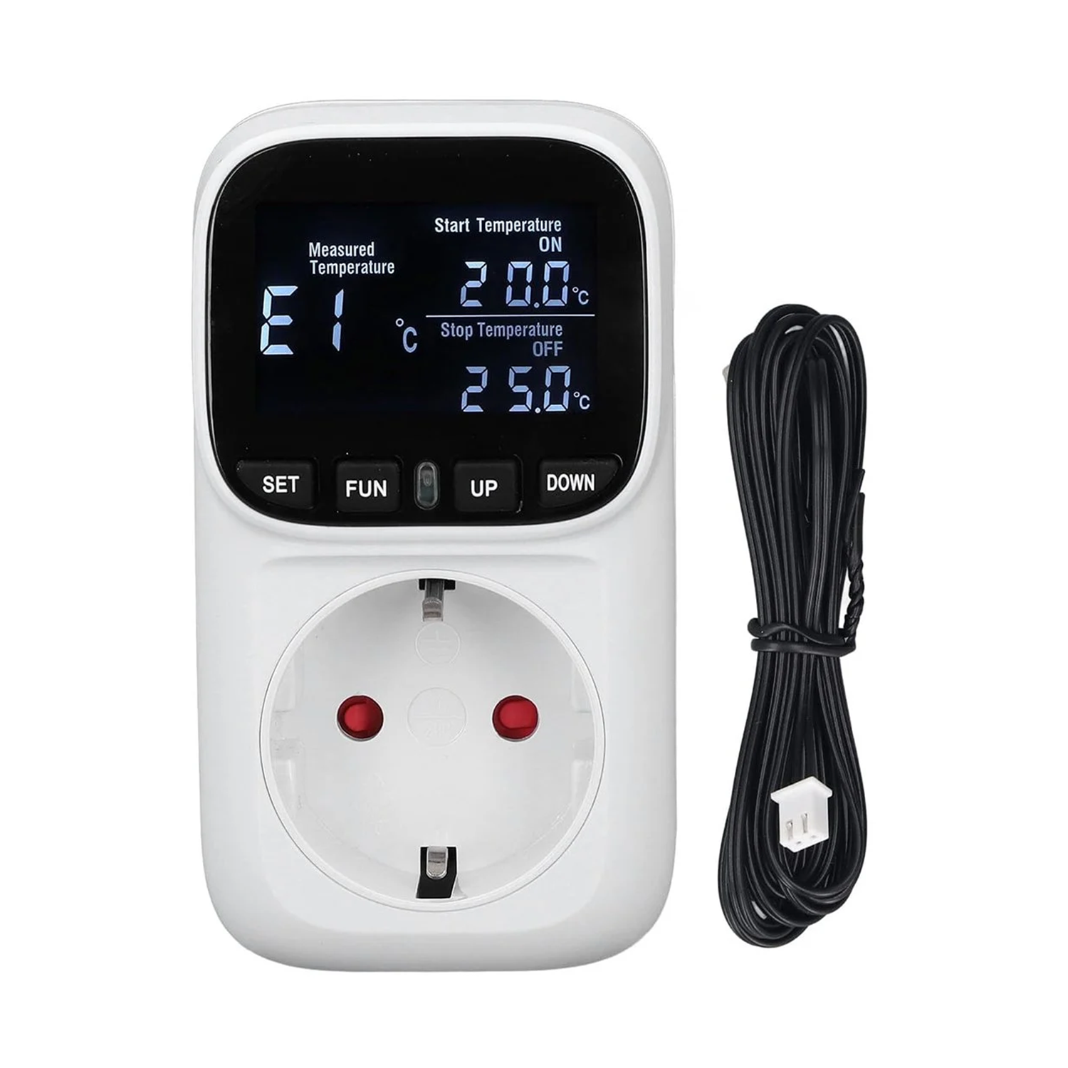 PowermasterAkım Korumalı PrizlerPowerMaster PM-24909 Dijital Termostat Sıcaklık Kontrol Cihazı Priz (2 Metre Problu)