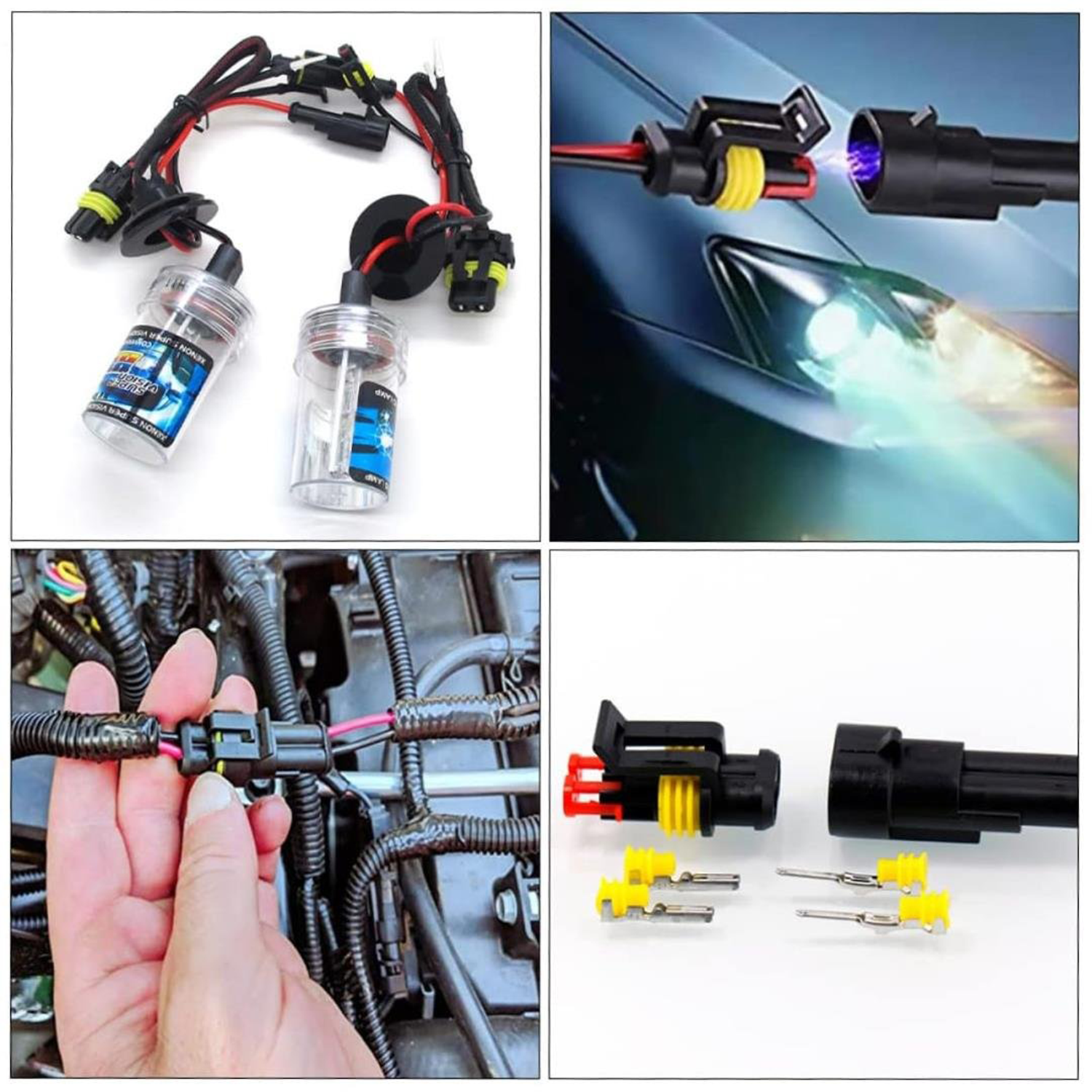 PowermasterOto Tamir MalzemeleriPowerMaster PM-28532 HID JST Konnektör Seti Oto Elektrik Kablo Soketleri Su Geçirmez 352 Parça