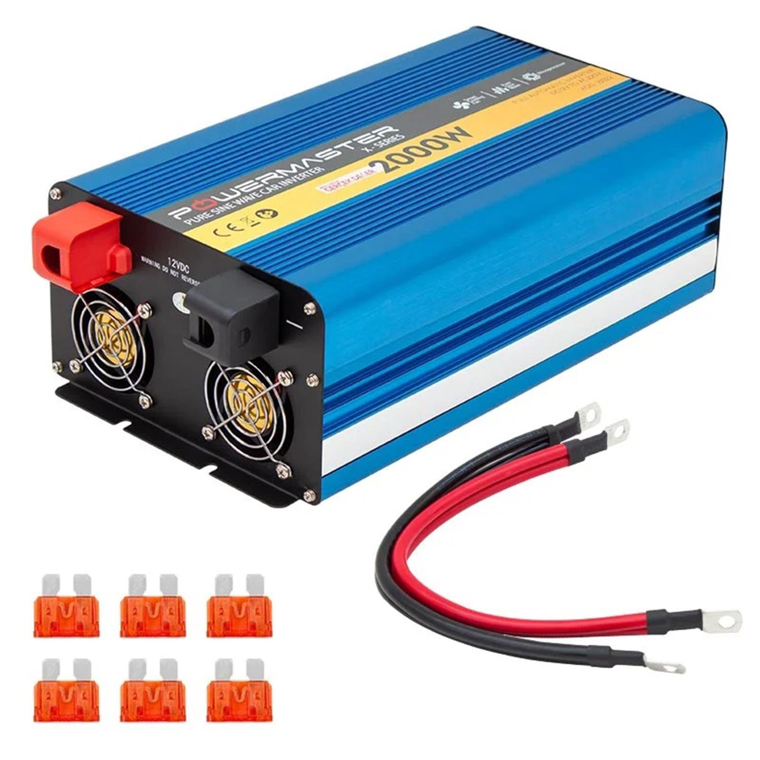 Powermasterİnvertör ÇeşitleriPowermaster PWR-2000 12 Volt 2000 Watt Pure Sinüs Wave İnverter