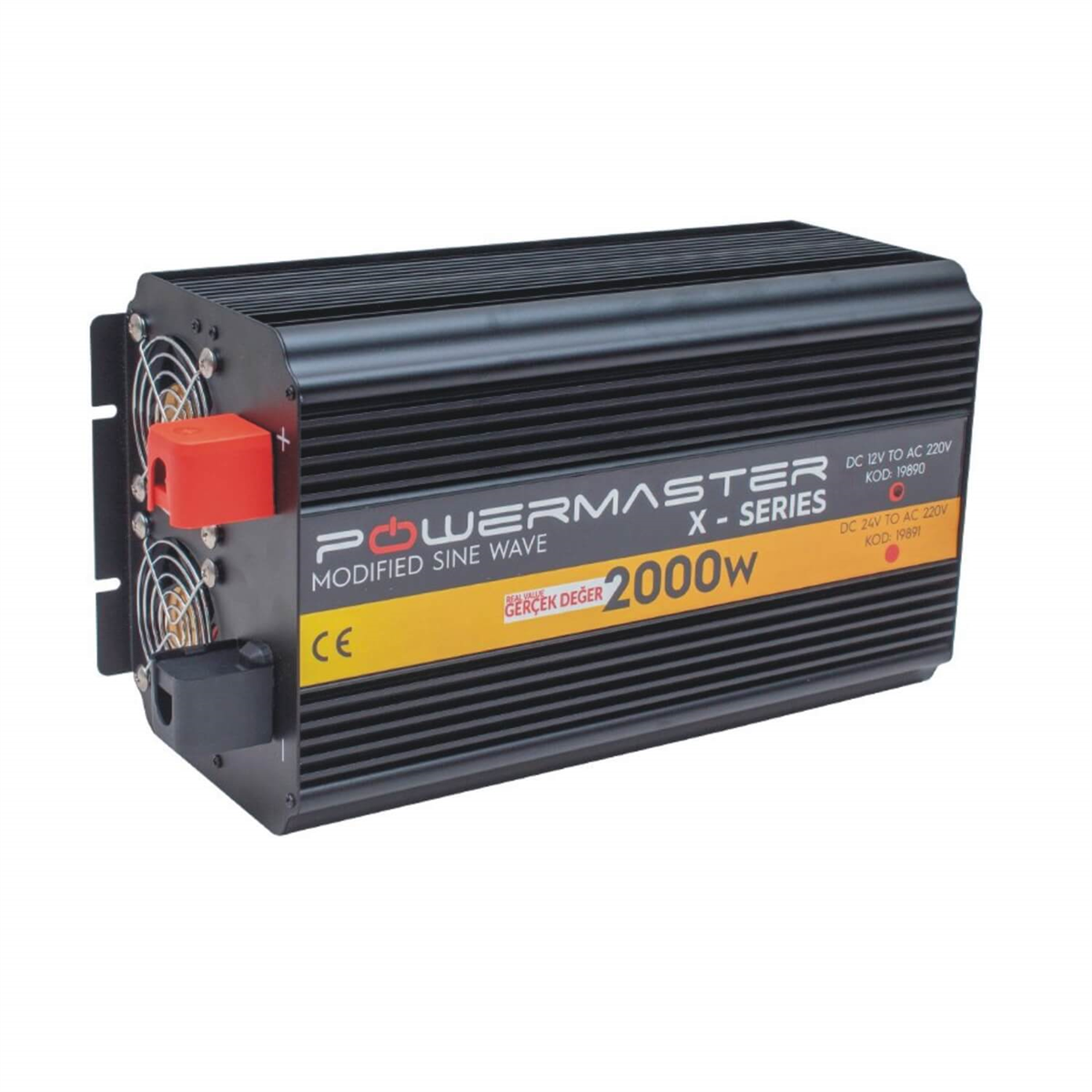 Powermasterİnvertör ÇeşitleriPowermaster Pwr2000-12 Çift Digital Ekranlı 12 Volt 2000 Watt Modified Sinus İnverter