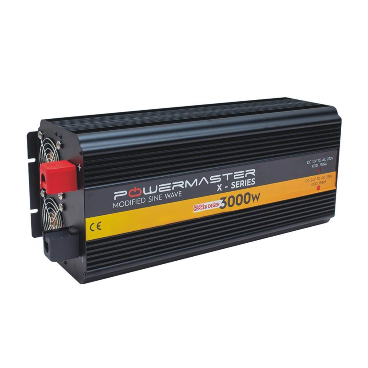 Powermasterİnvertör ÇeşitleriPowermaster Pwr3000-12 Çift Digital Ekranlı 12 Volt 3000 Watt Modified Sinus İnverter