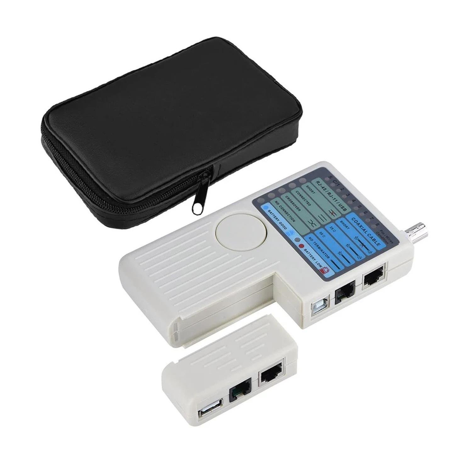 PowermasterKablo Bulucu ve Test CihazlarıPowermaster RJ11 RJ45 USB BNC Kablo Test Cihazı PM-20629