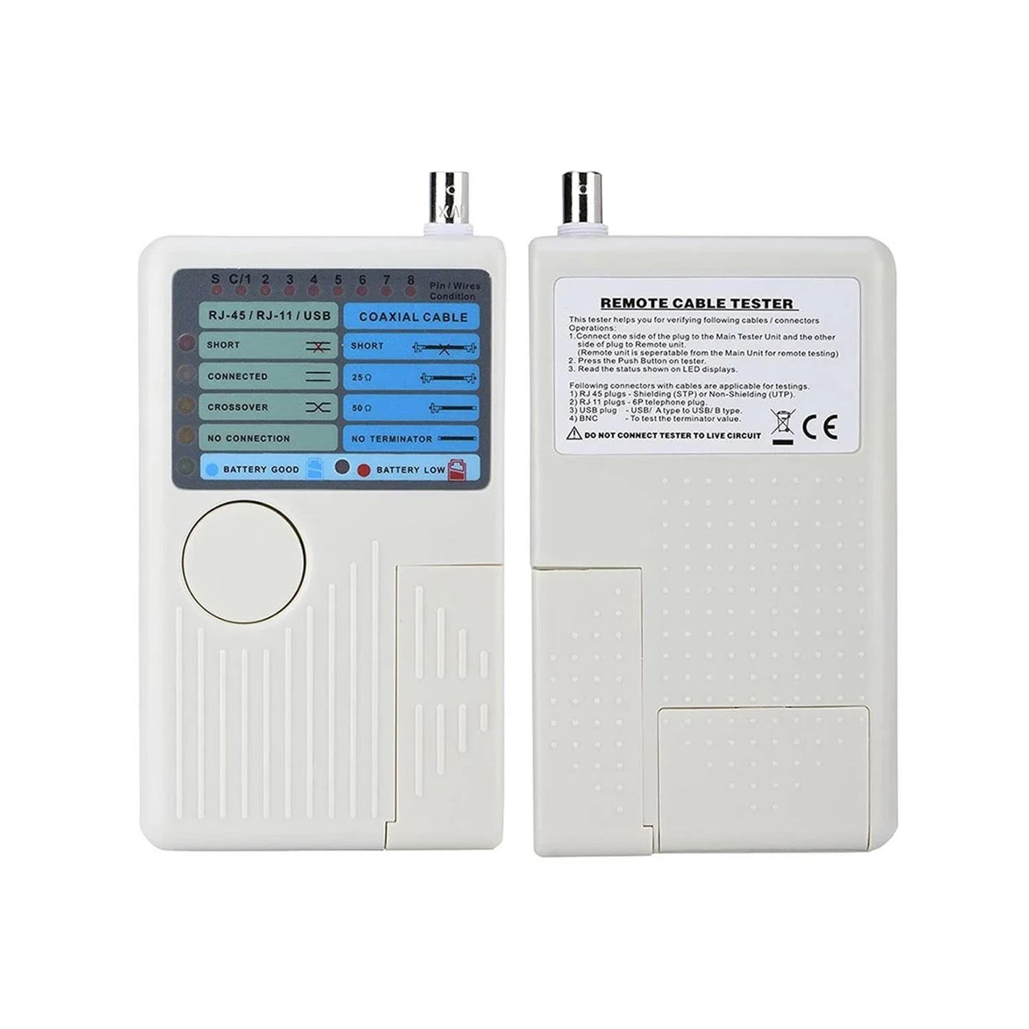 PowermasterKablo Bulucu ve Test CihazlarıPowermaster RJ11 RJ45 USB BNC Kablo Test Cihazı PM-20629