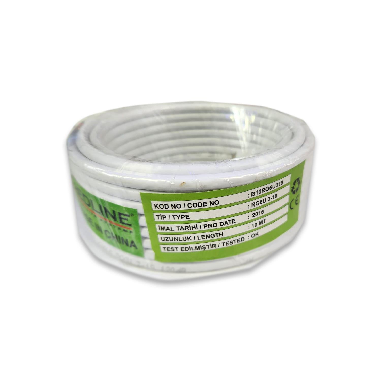 RedlineUydu Anten KablolarıRedline RG6U 3-18 10 MT Hazır Uydu Anten Kablosu