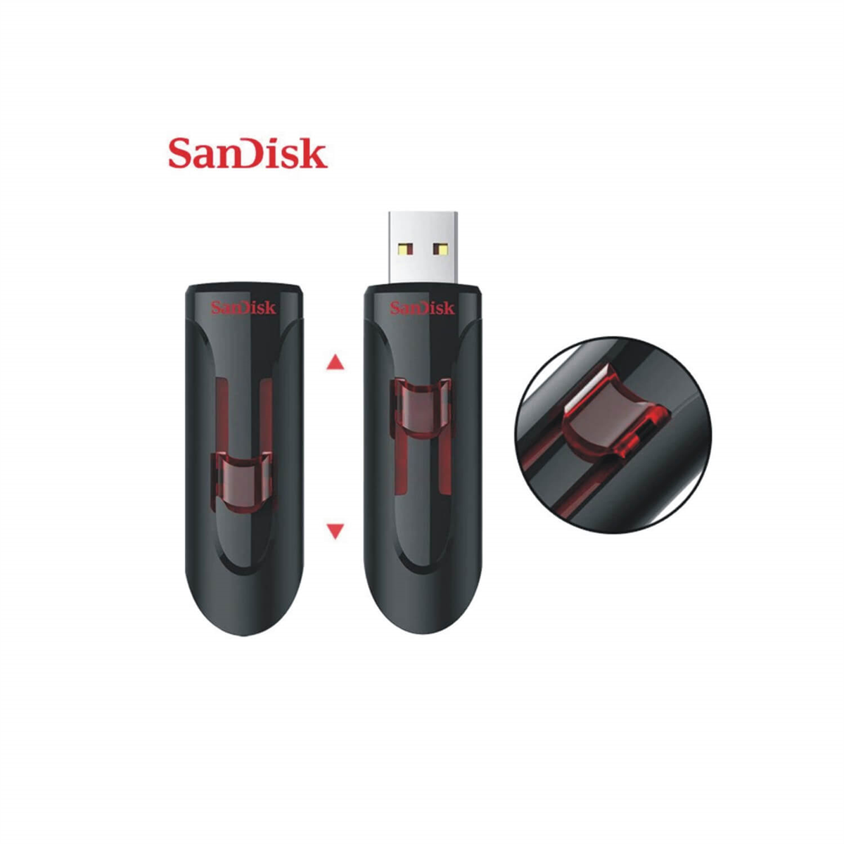 SanDiskUSB Flash BellekSanDisk Cruzer Glide 128GB USB 3.0 USB Bellek SDCZ600-128G-G35