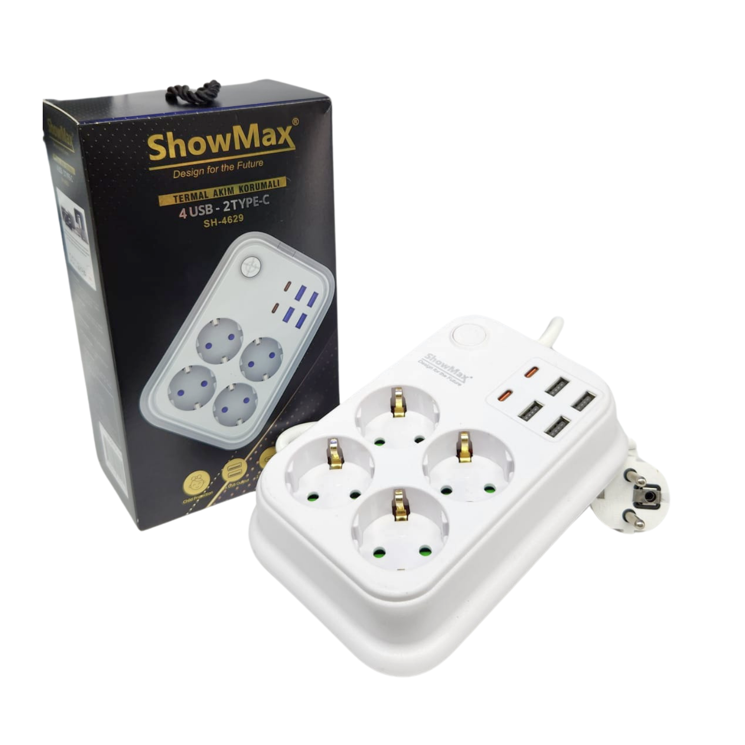 ShowmaxAkım Korumalı PrizlerShowmax SH-4629 Termal Akım Korumalı 2 Metre Priz