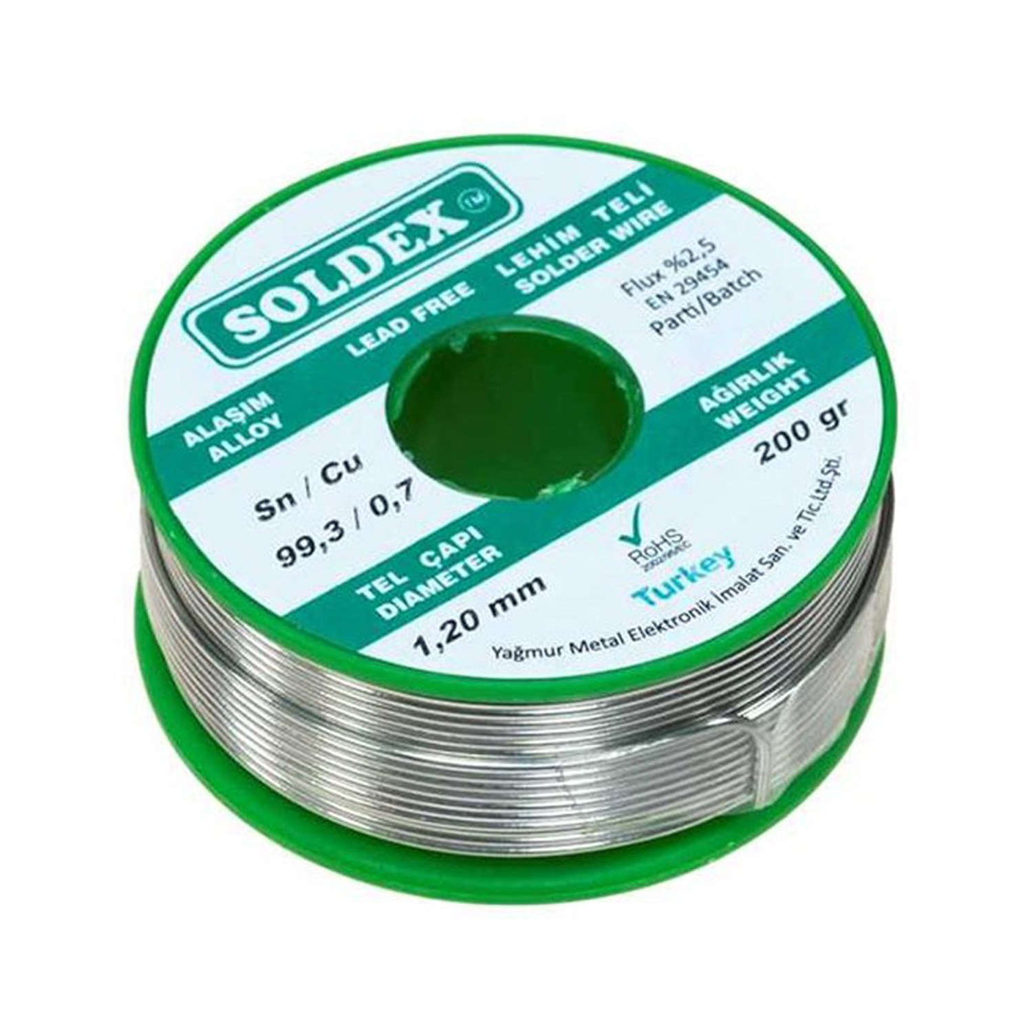 SoldexLehim TeliSoldex 1.20 Mm 200 Gr Kurşunsuz Lehim Teli