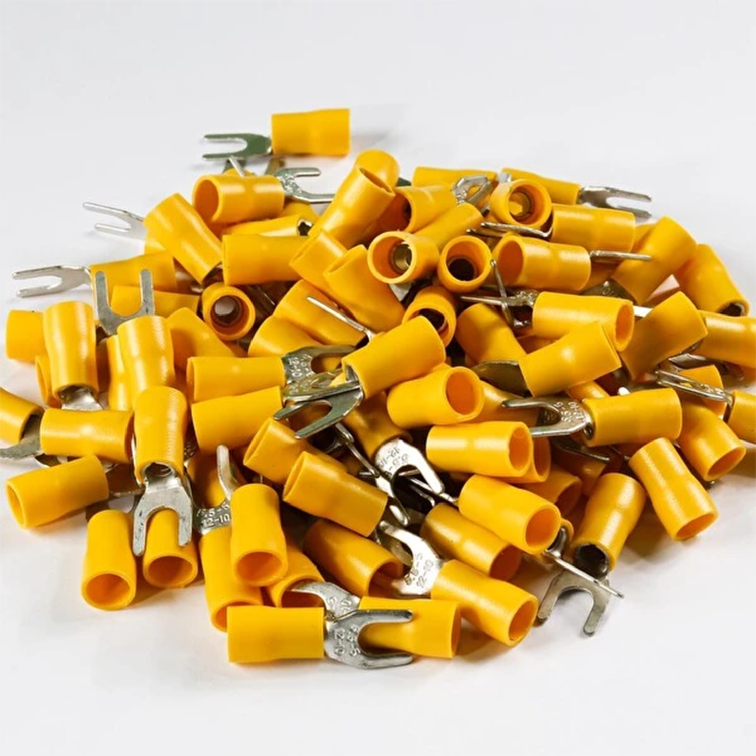 StrongerKablo Pabuç ÇatalStronger 100 Adet Çatal 4 - 6 mm2 M4 Sarı İzoleli Kablo Pabuç