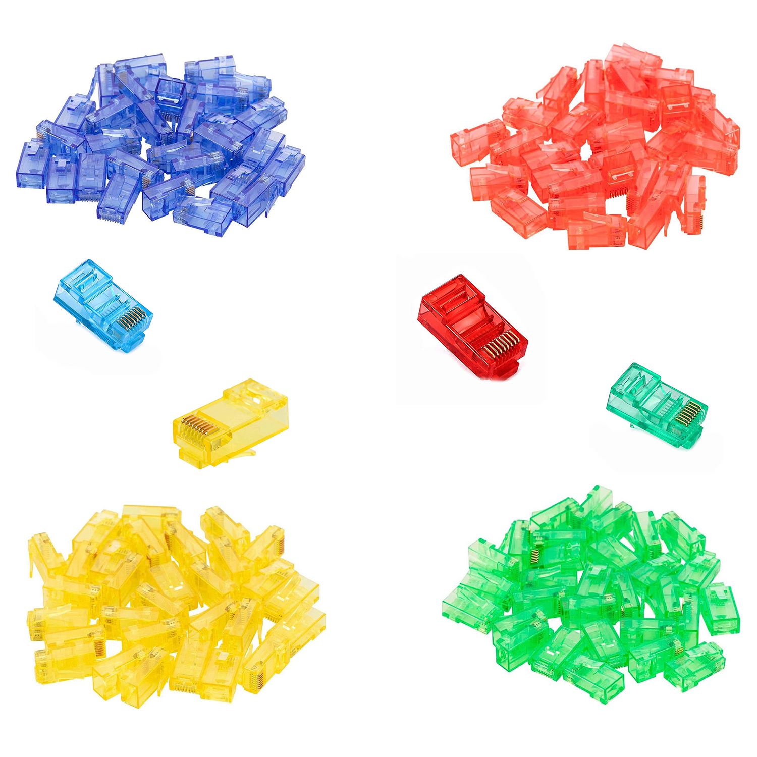 StrongerNetwork KonnektörStronger 100 Parça RJ45 CAT6 8P/8C Network Soket Konnektör